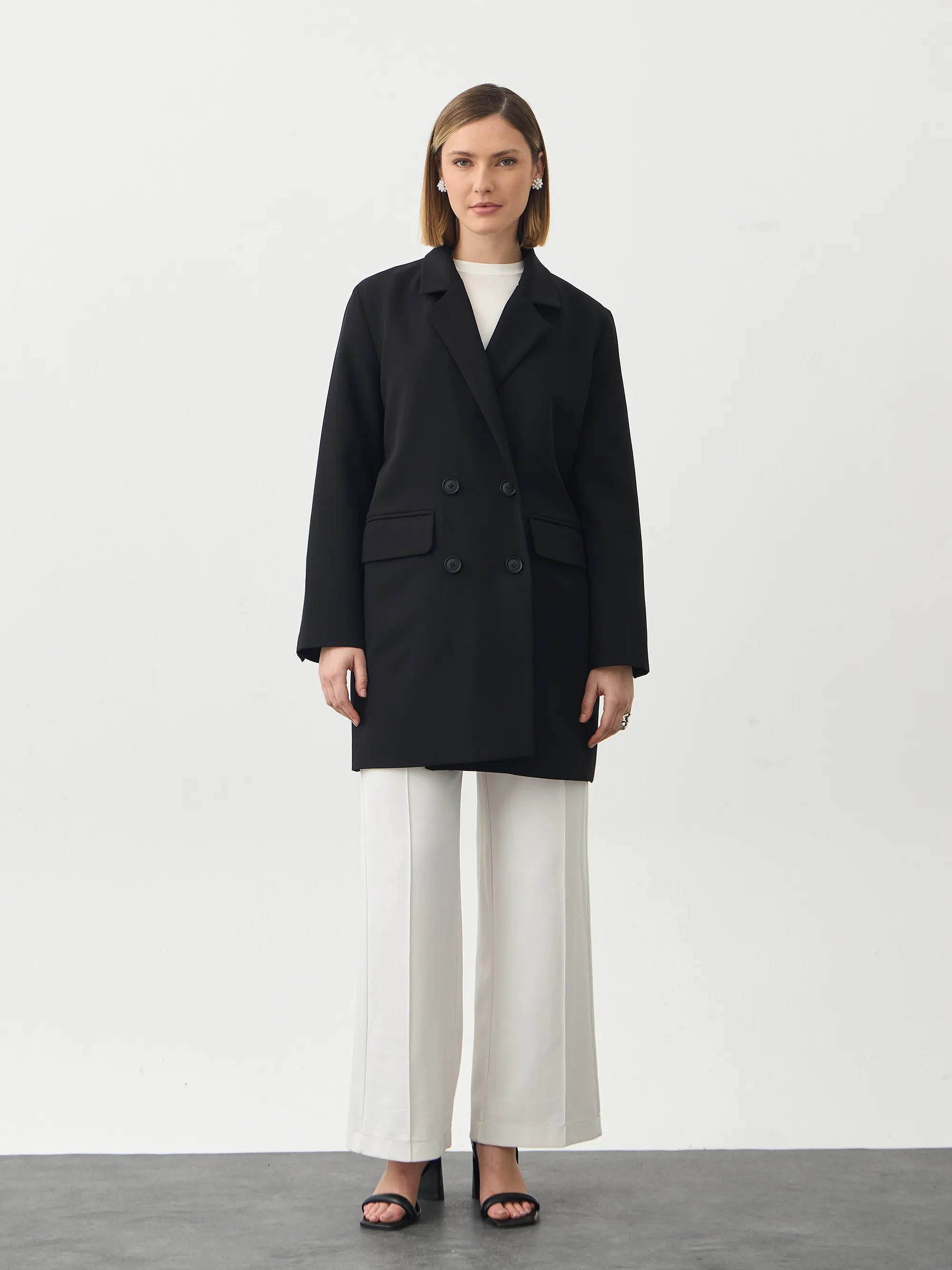 Oversize Siyah Blazer