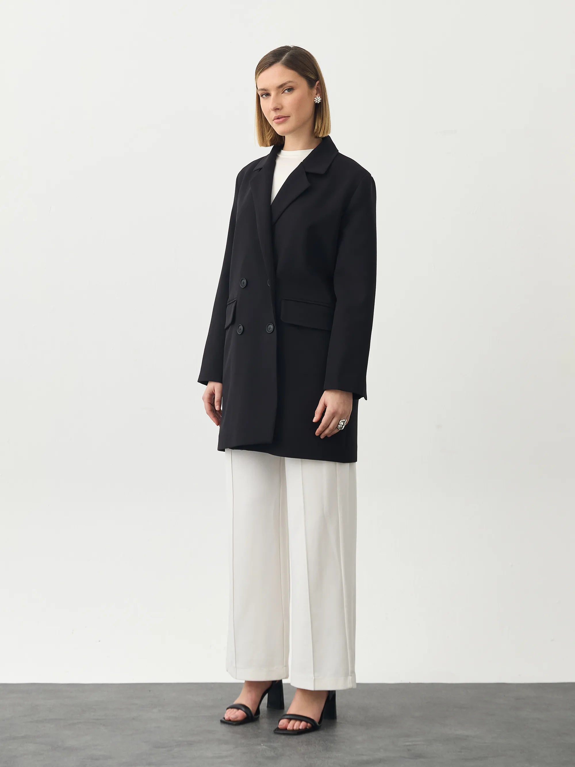 Oversize Siyah Blazer