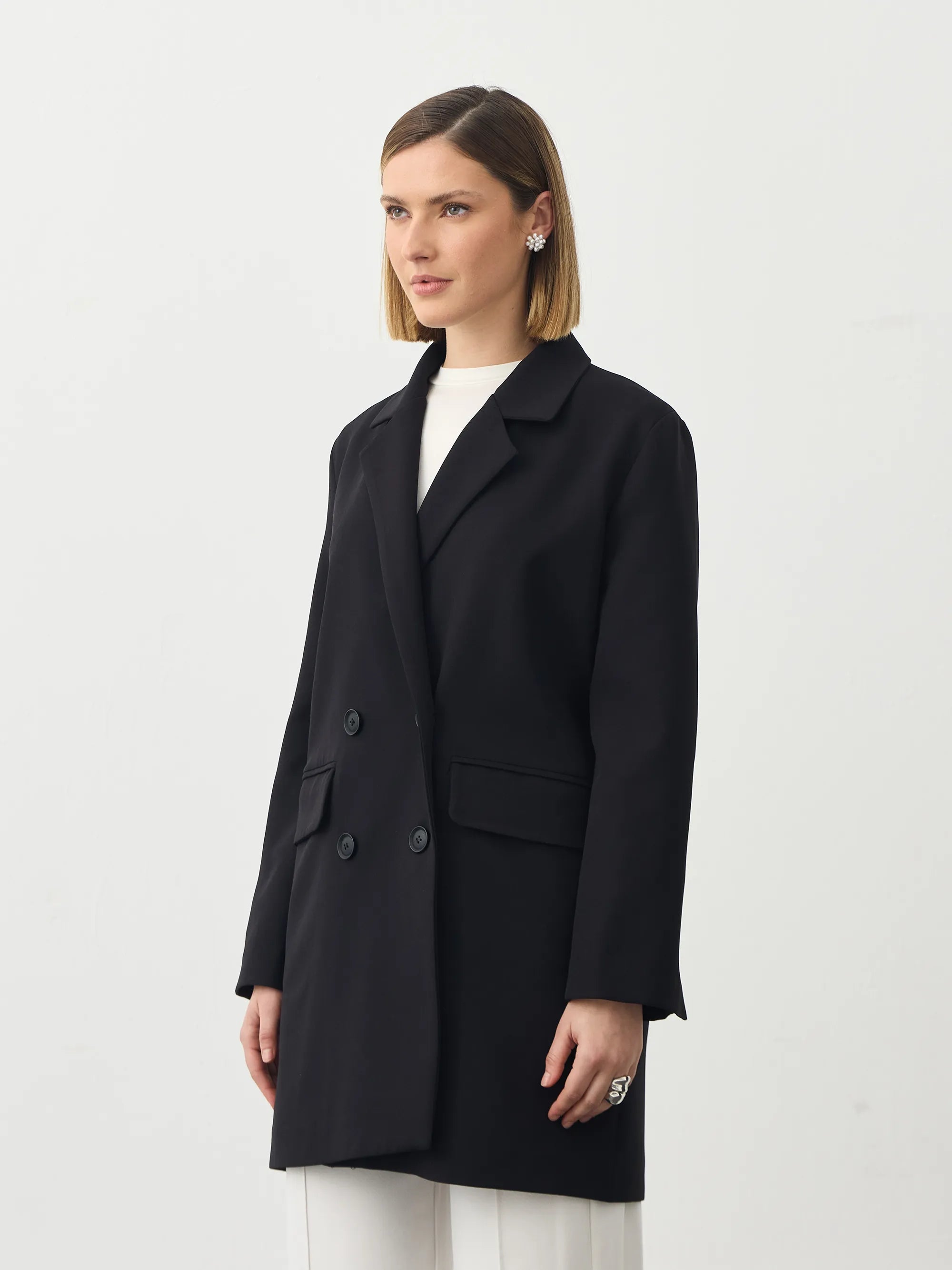 Oversize Siyah Blazer