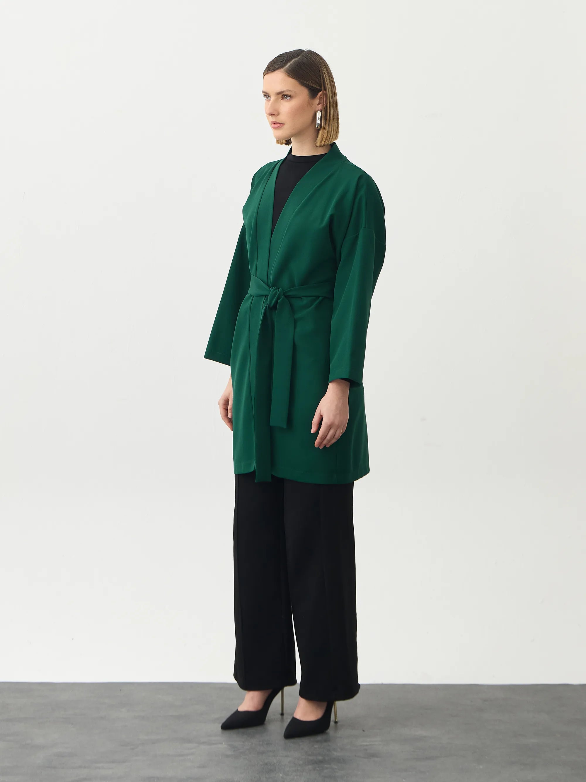 Zümrüt Kuşaklı Kimono