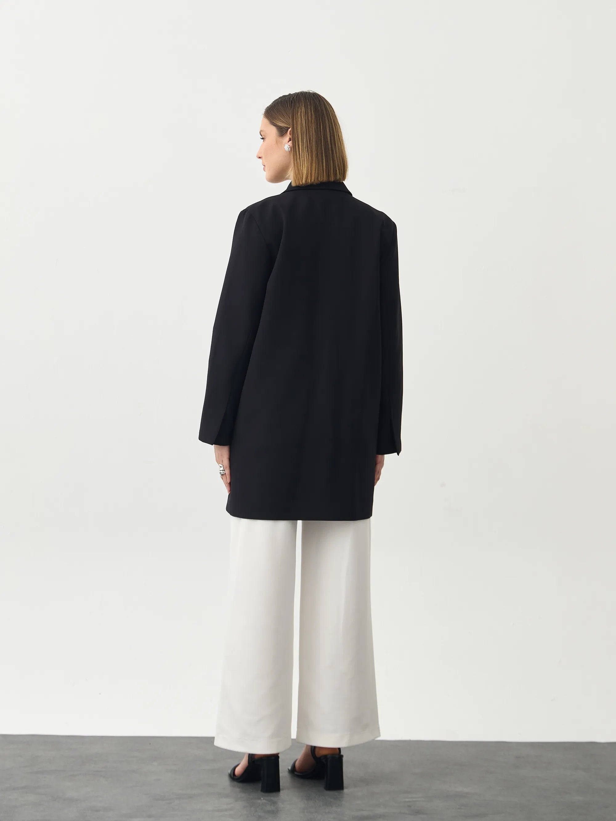 Oversize Siyah Blazer