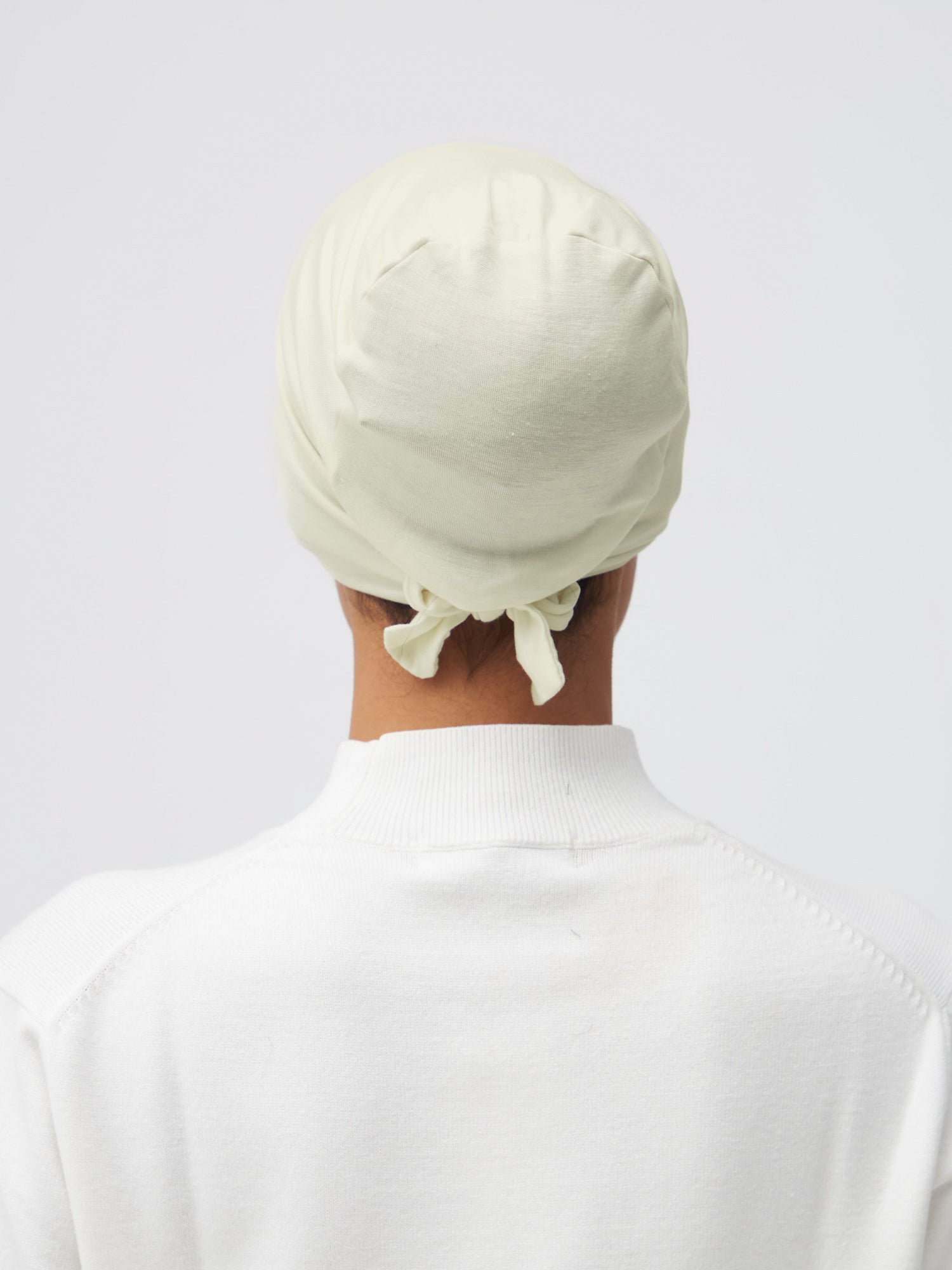 Bağlamalı Bone - Lime Krem