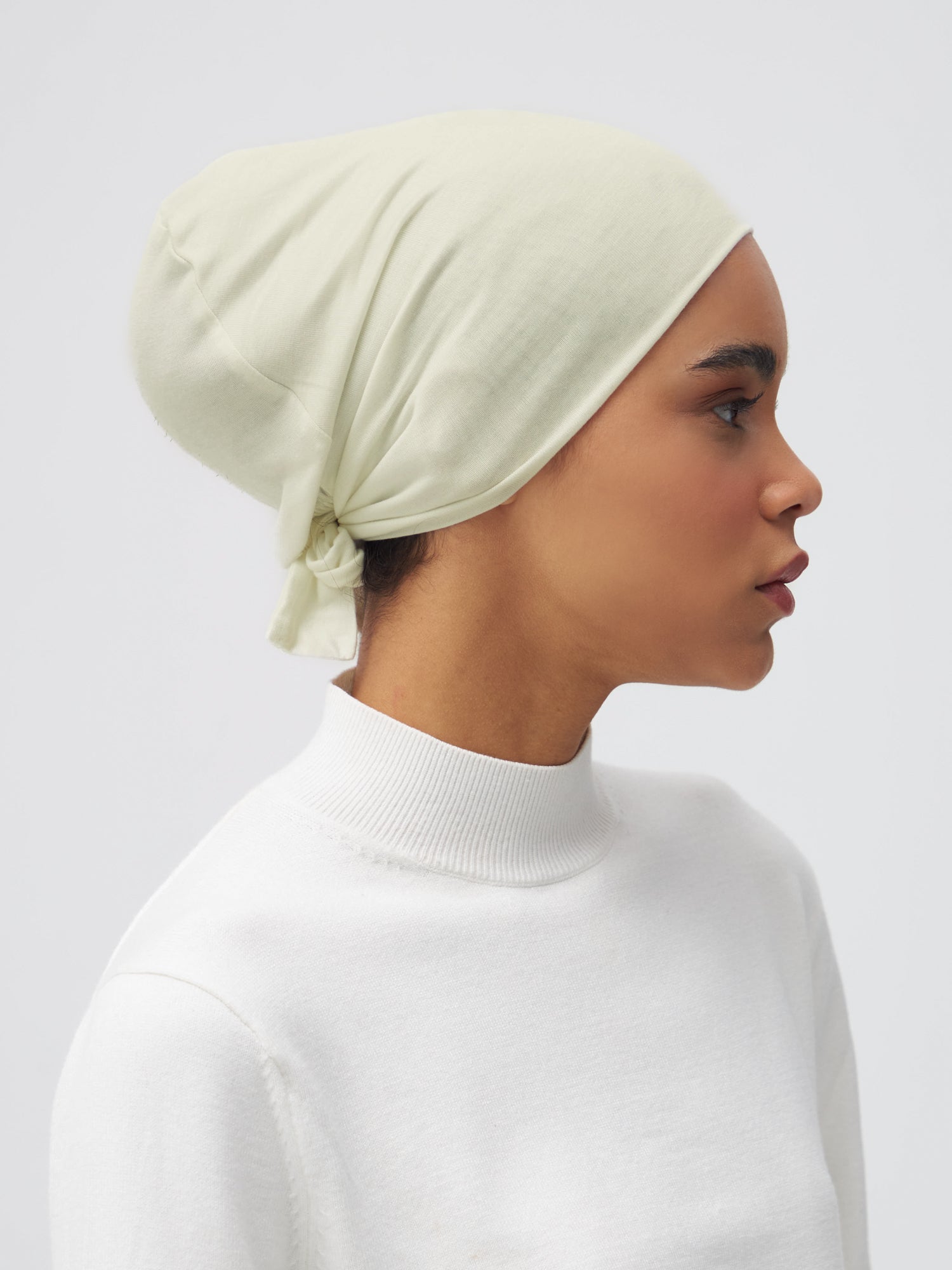 Bağlamalı Bone - Lime Krem