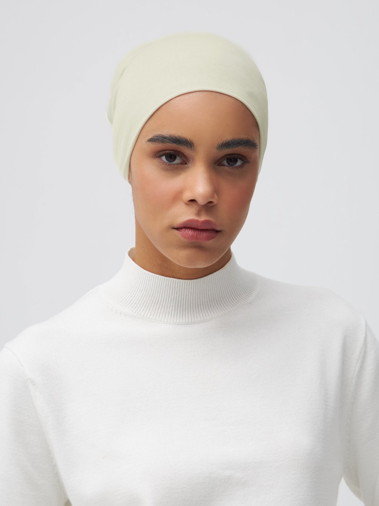 Bağlamalı Bone - Lime Krem