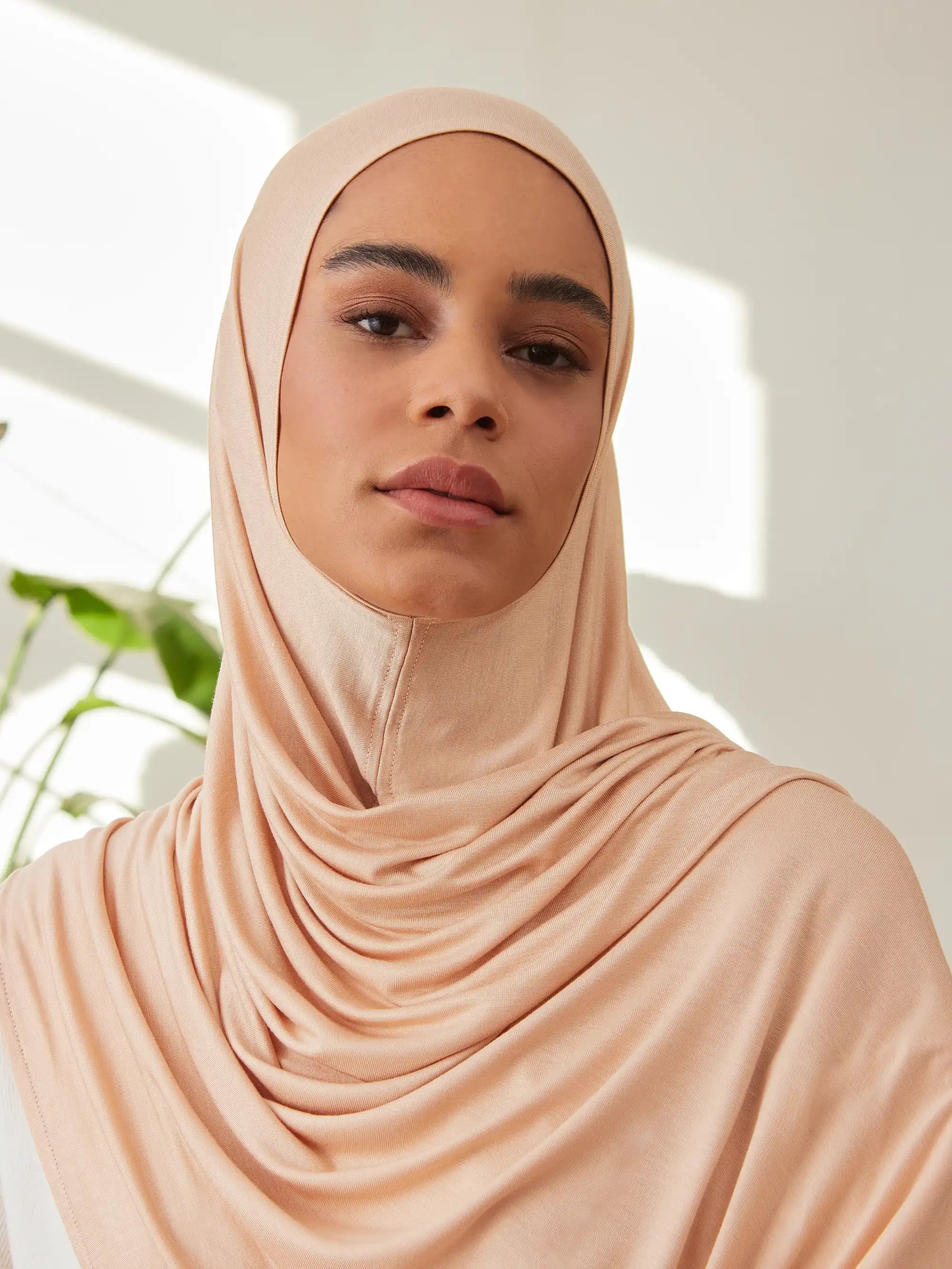Pratik Premium Jersey Şal - Kumsal Beji