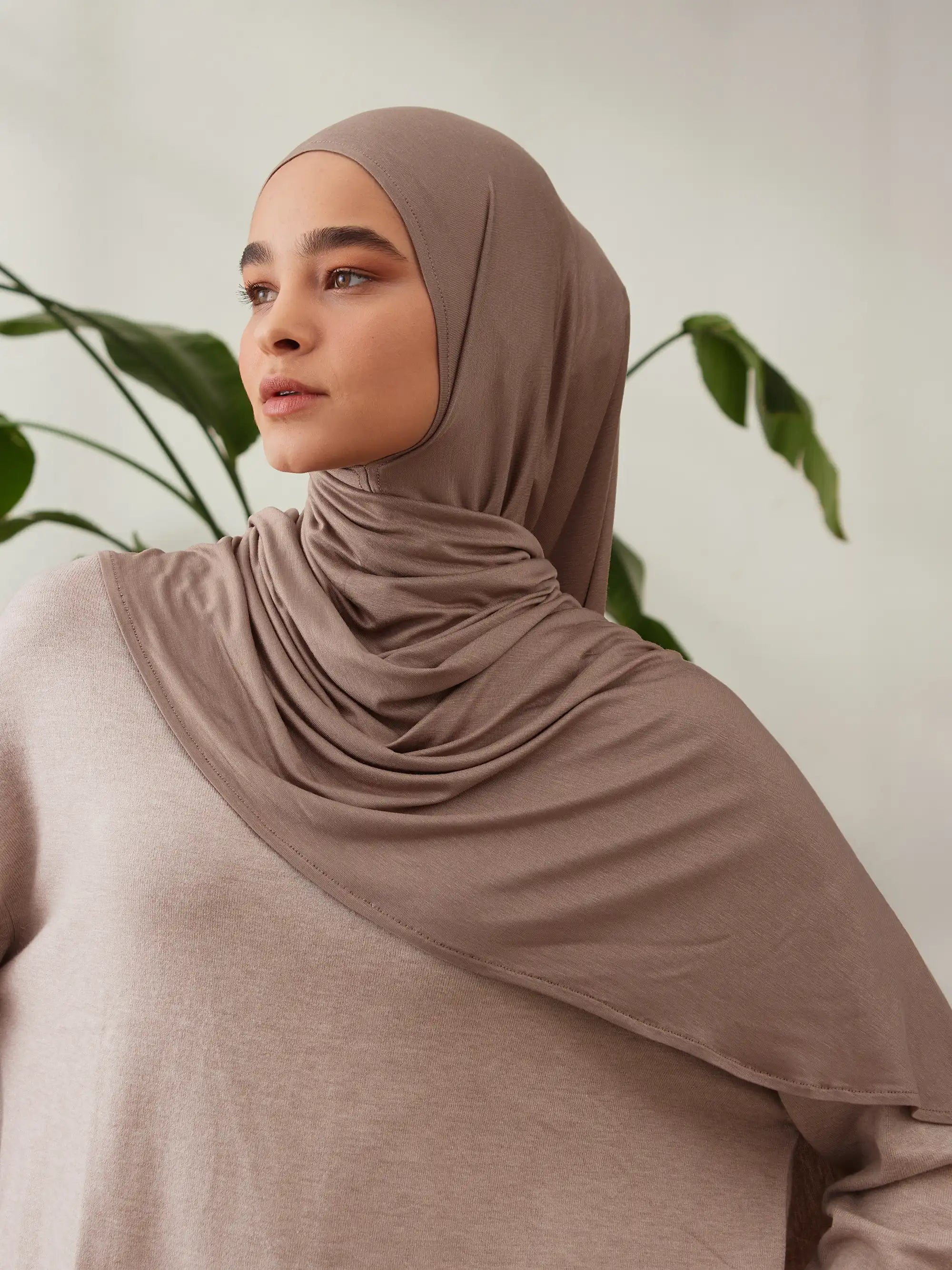 Pratik Premium Jersey Şal - Çöl