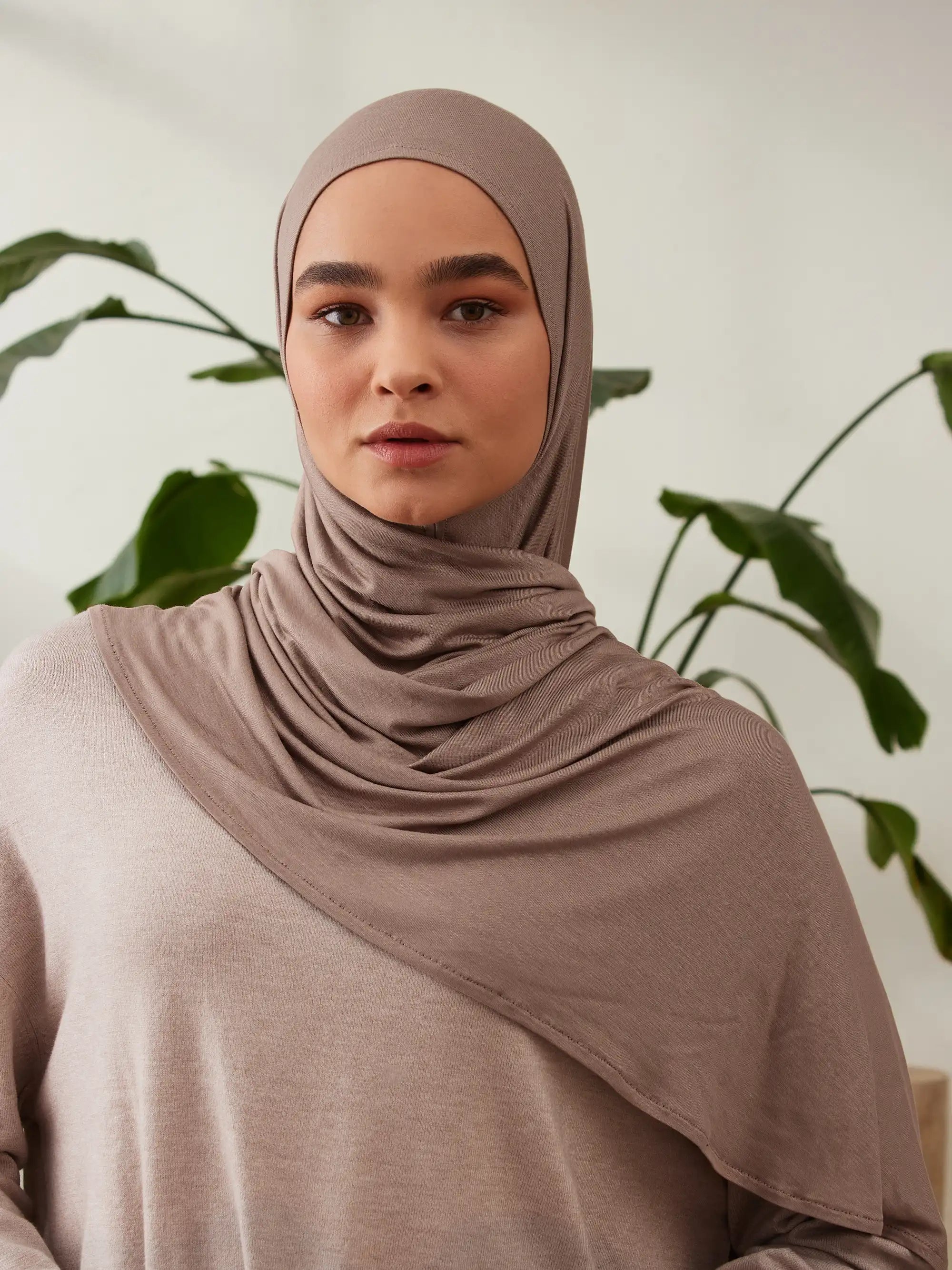 Pratik Premium Jersey Şal - Çöl