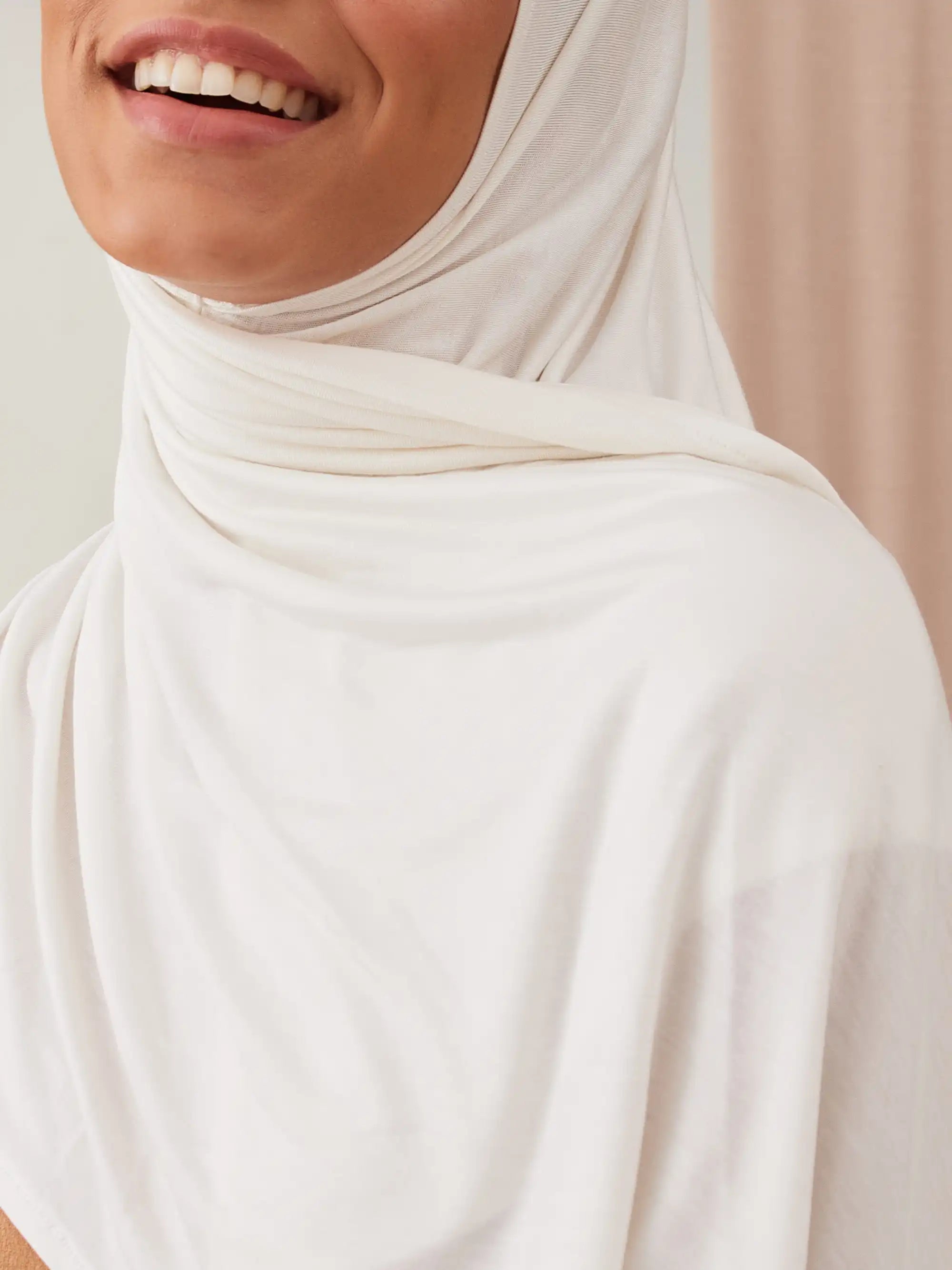 Pratik Premium Jersey Şal - Fildişi