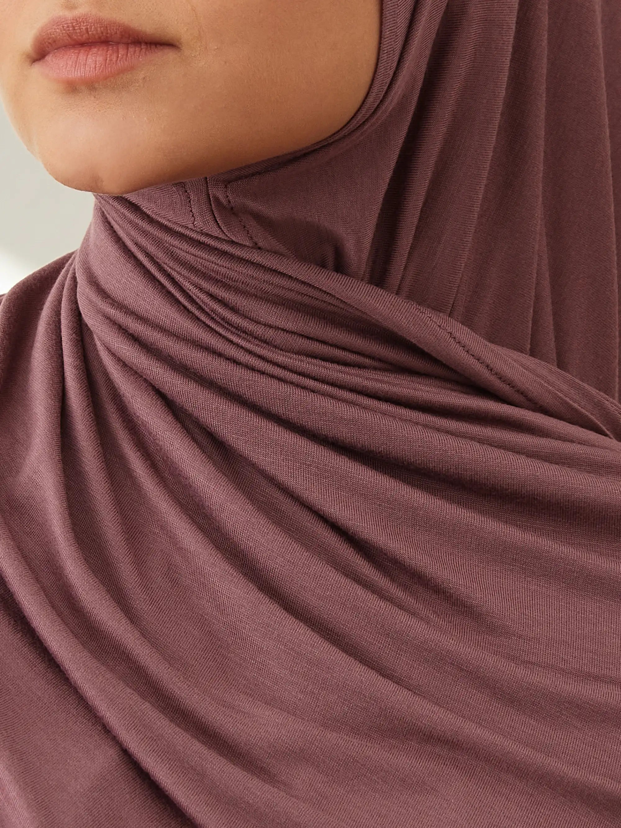 Küçük Pratik Jersey Şal - Gül Taupe