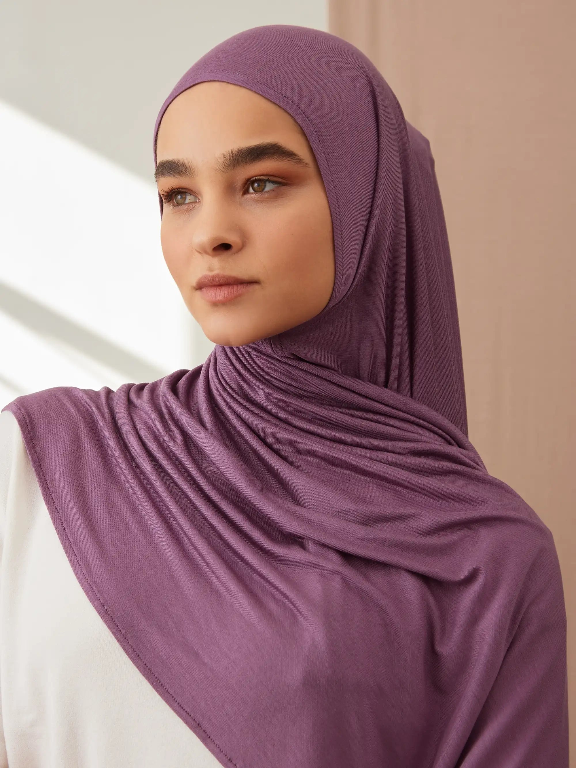 Pratik Premium Jersey Şal - Orkide
