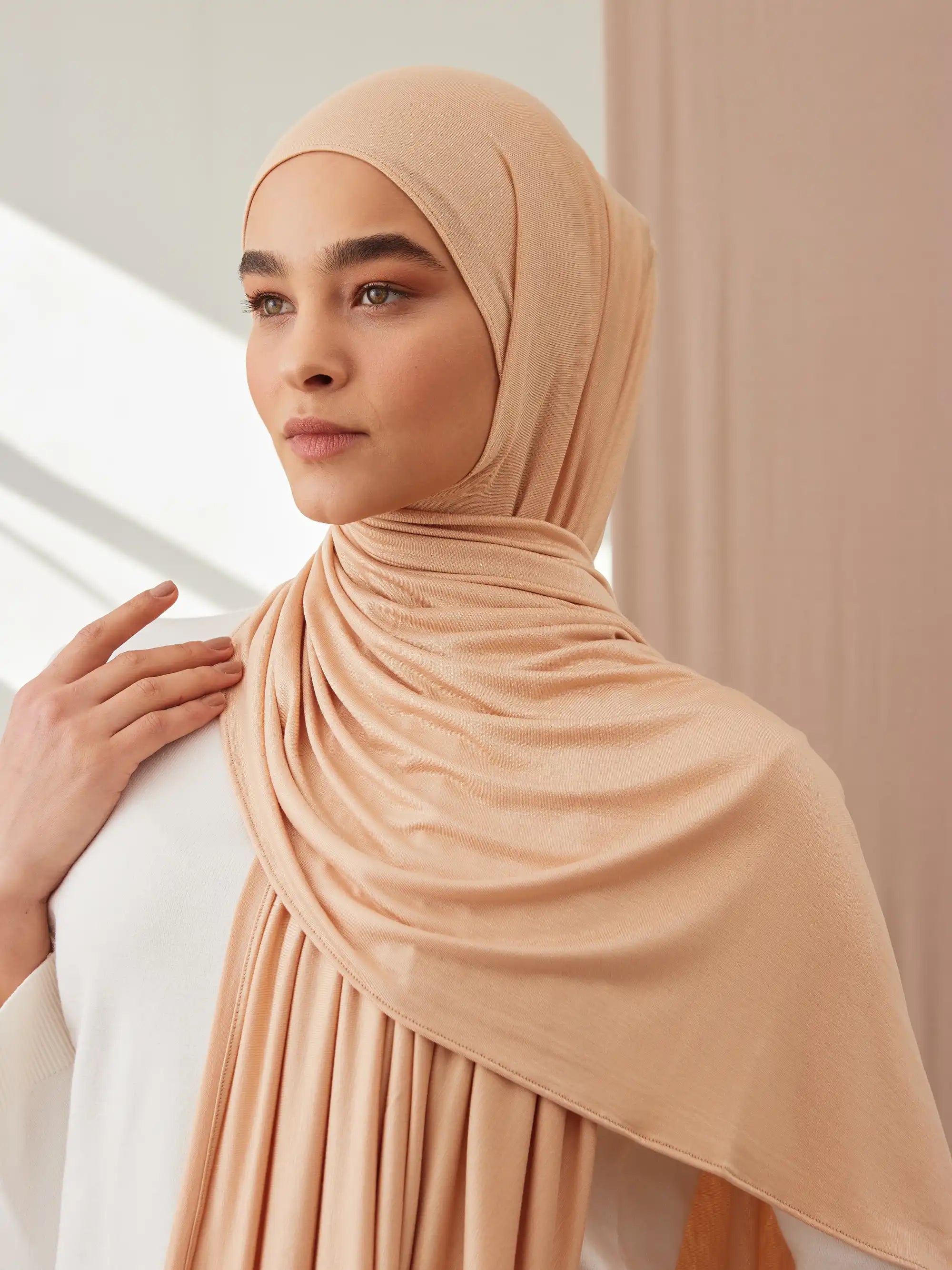 Premium Jersey Şal - Kumsal Beji
