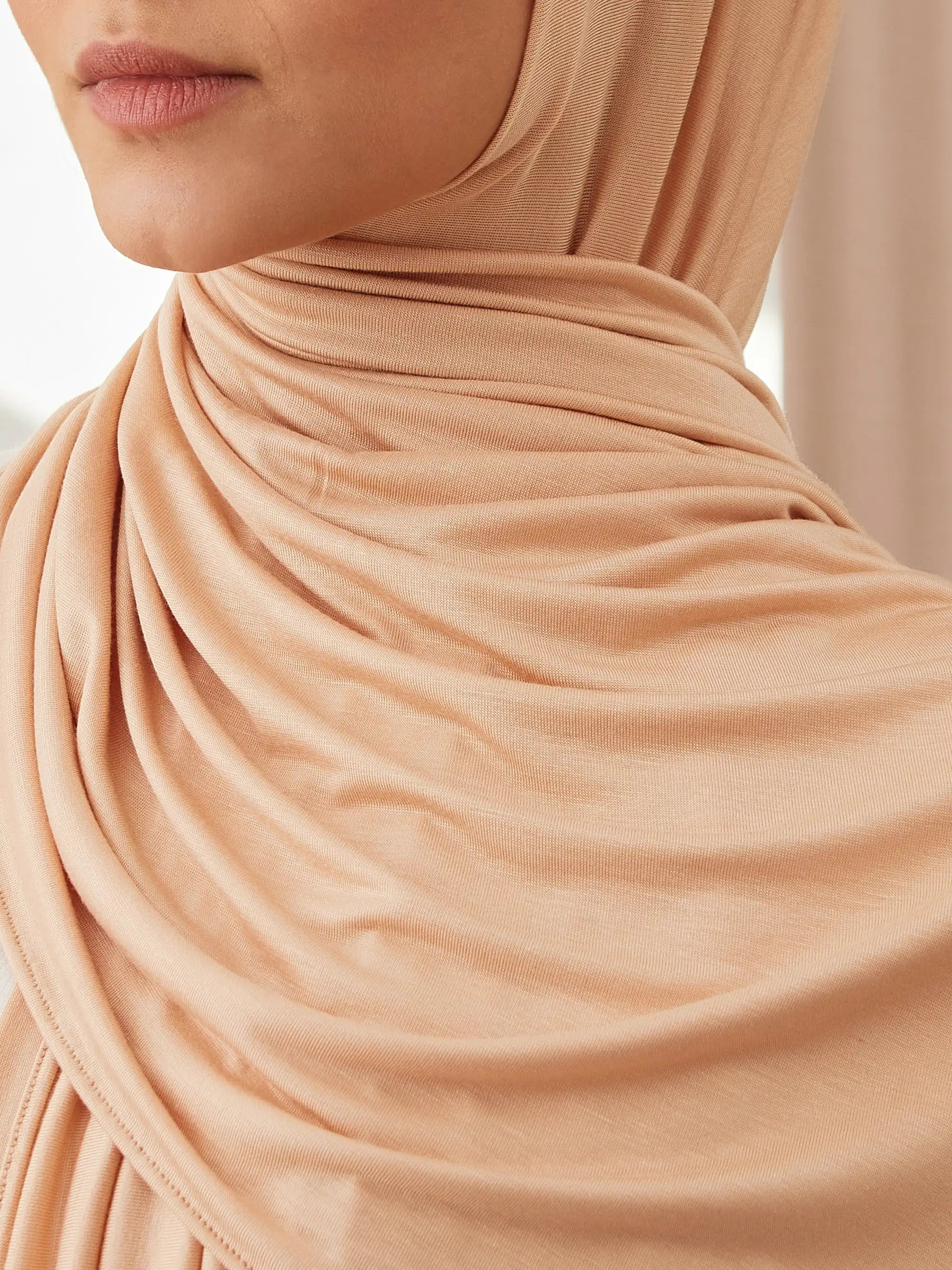 Küçük Premium Jersey Şal - Kumsal Beji