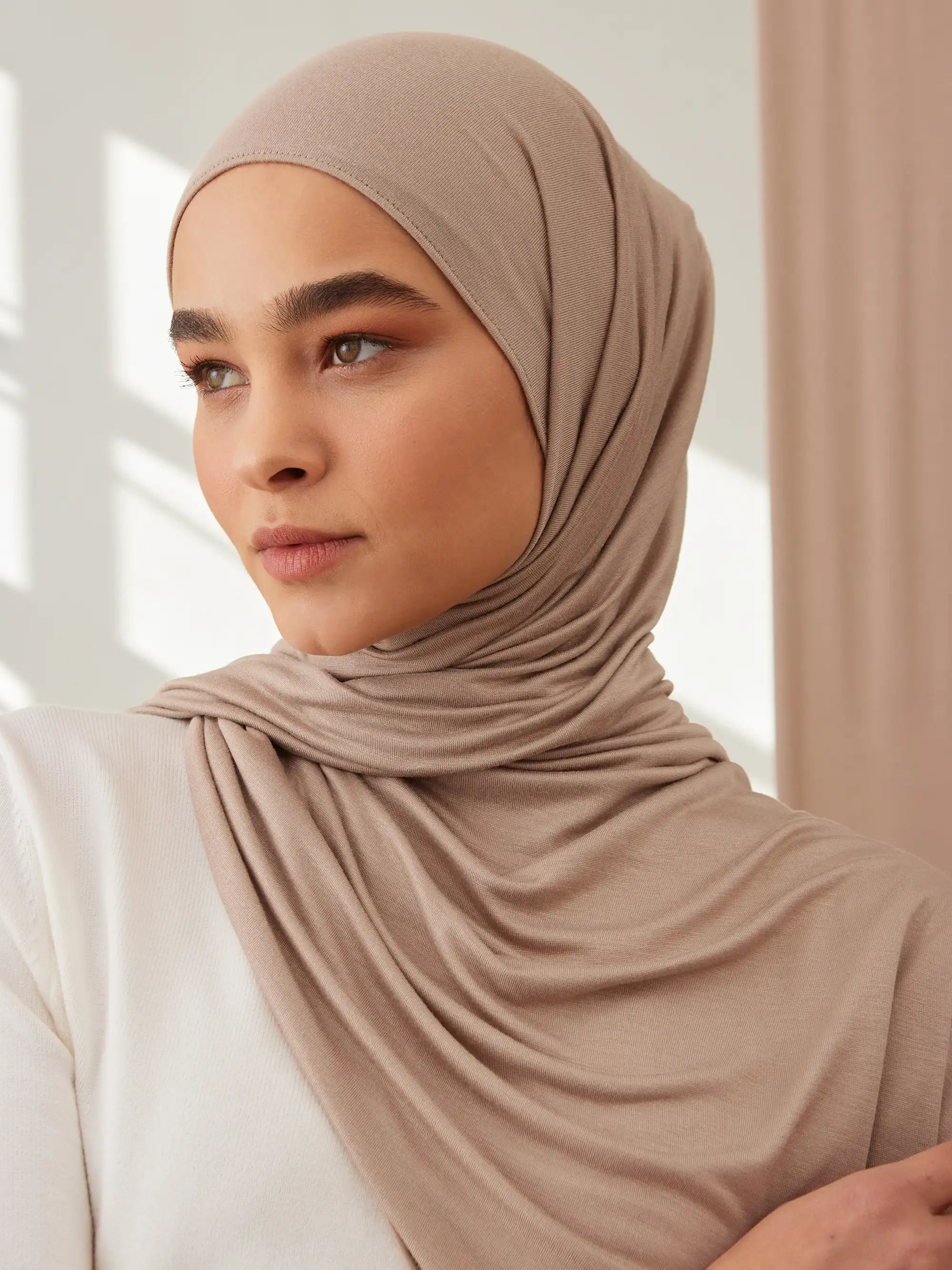 Küçük Premium Jersey Şal - Sıcak Kum