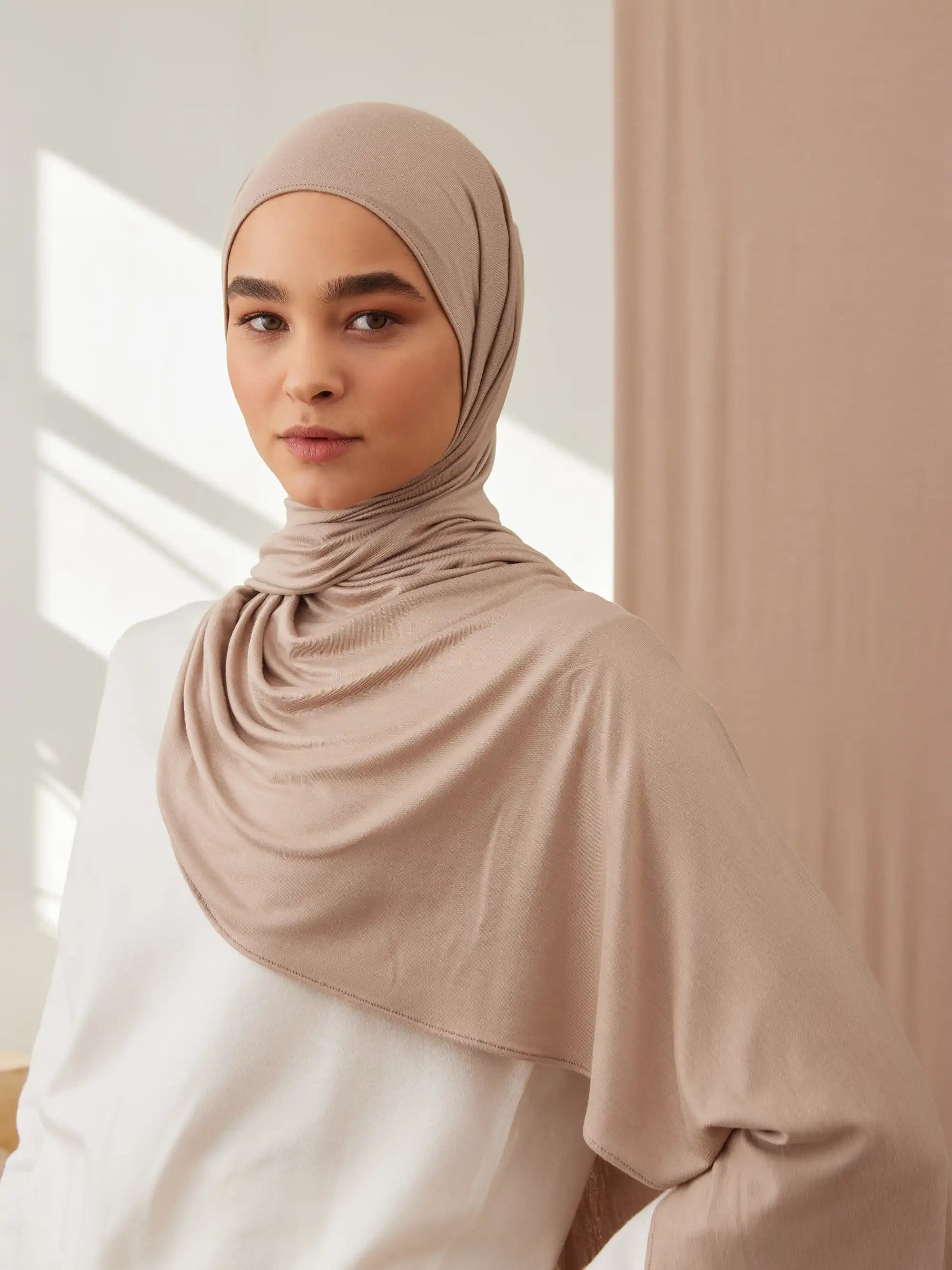 Premium Jersey Şal - Sıcak Kum