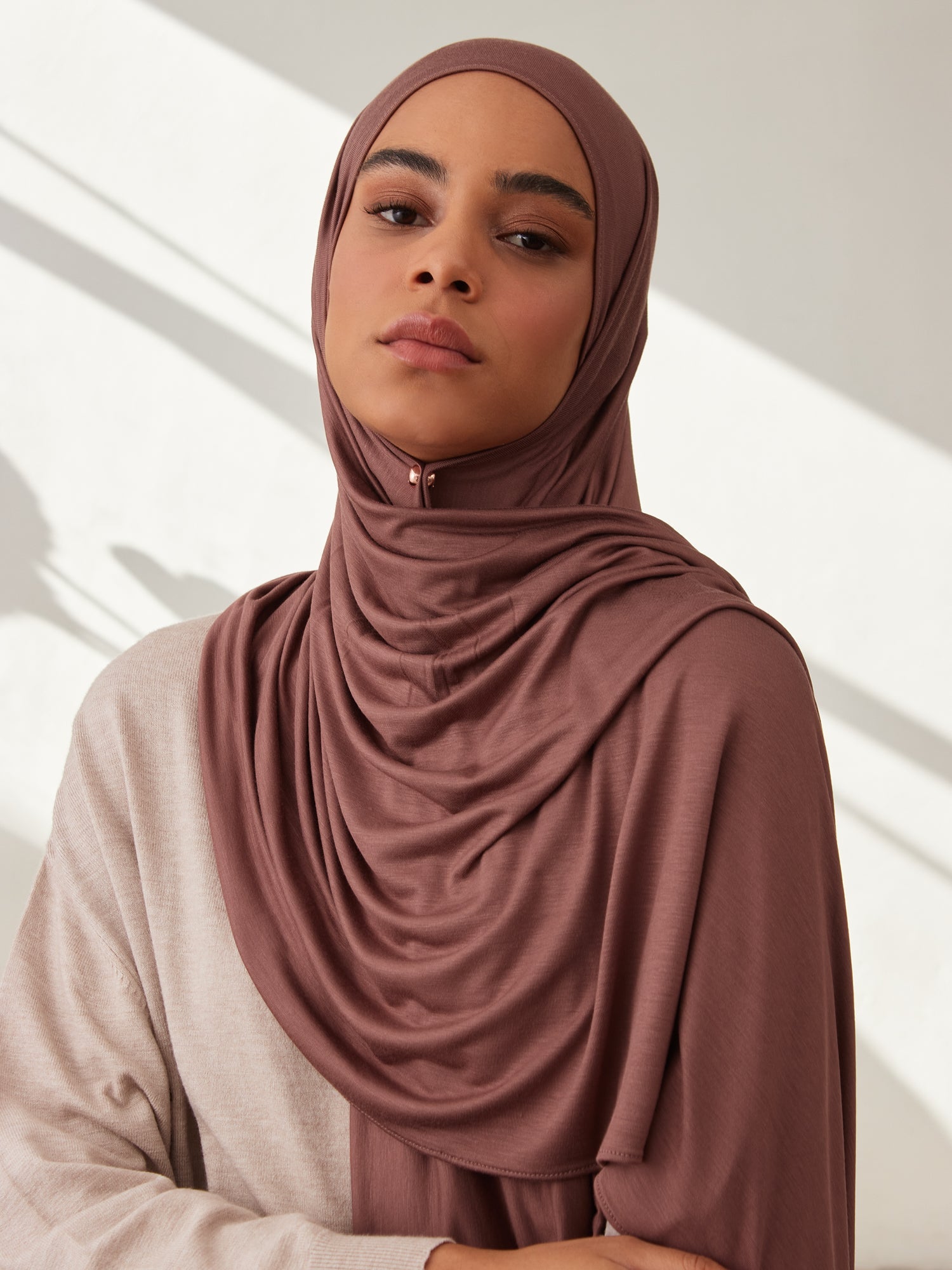 Premium Jersey Şal - Cappuccino