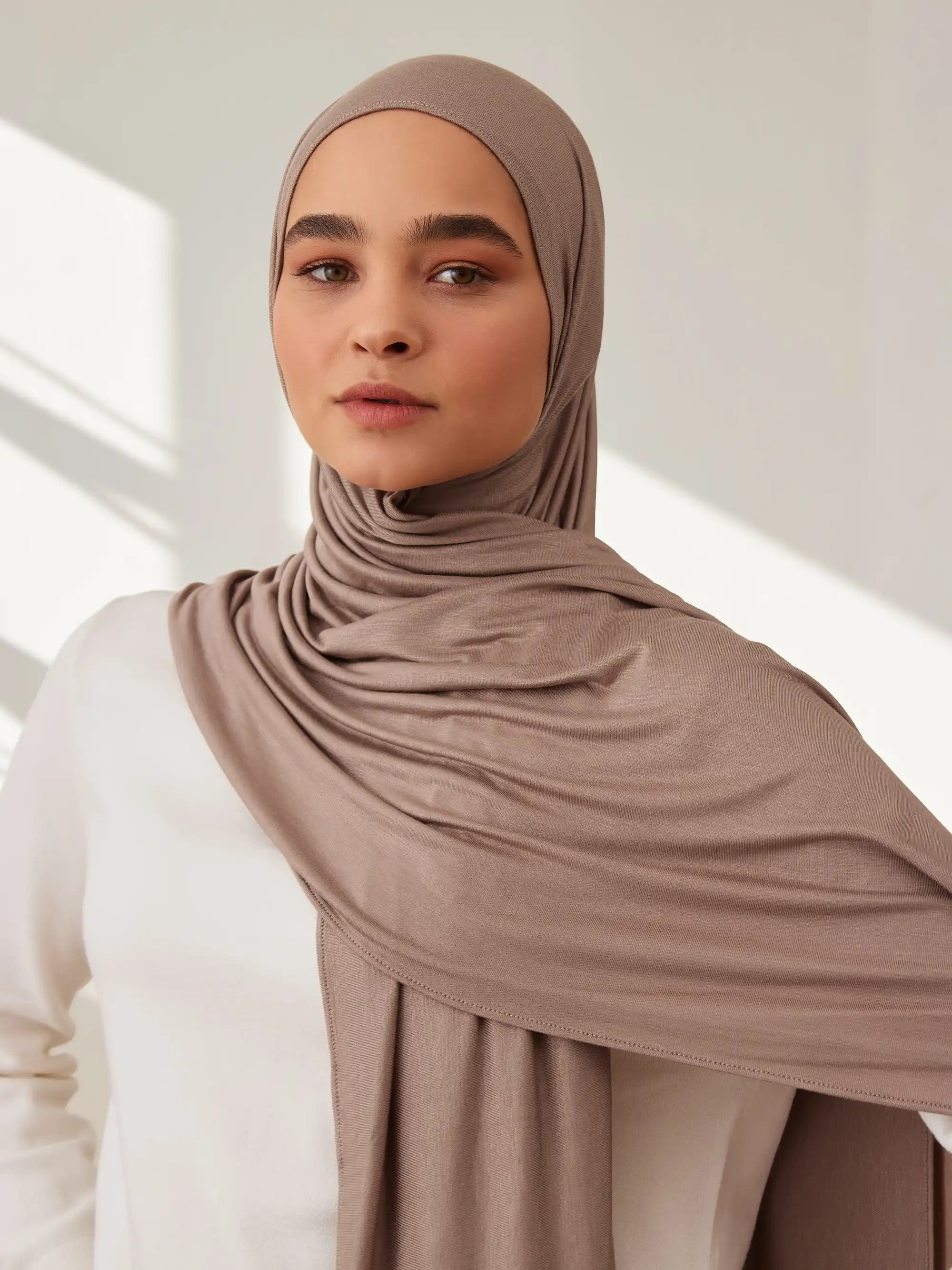Küçük Premium Jersey Şal - Çöl