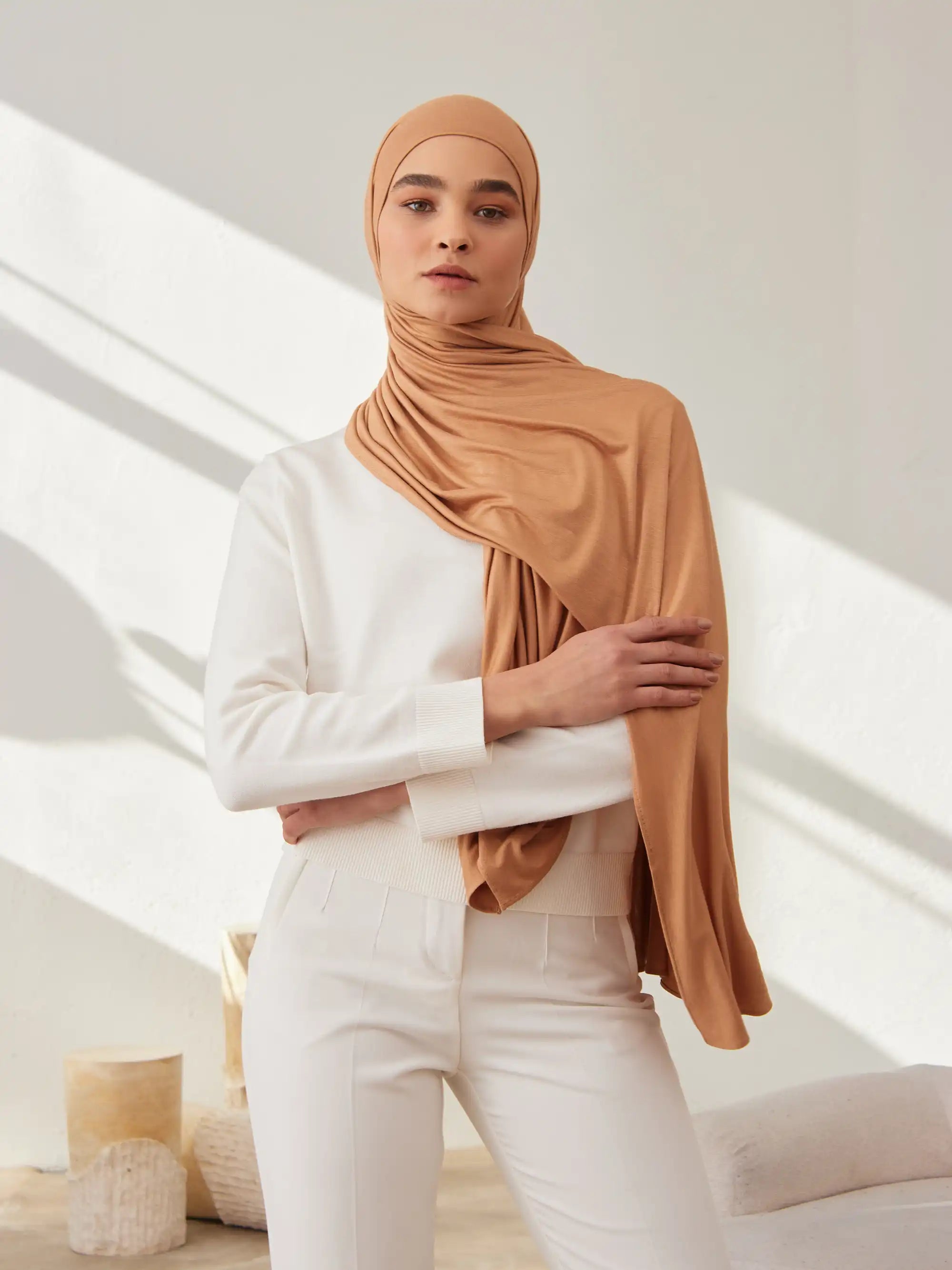 Küçük Premium Jersey Şal - Lion