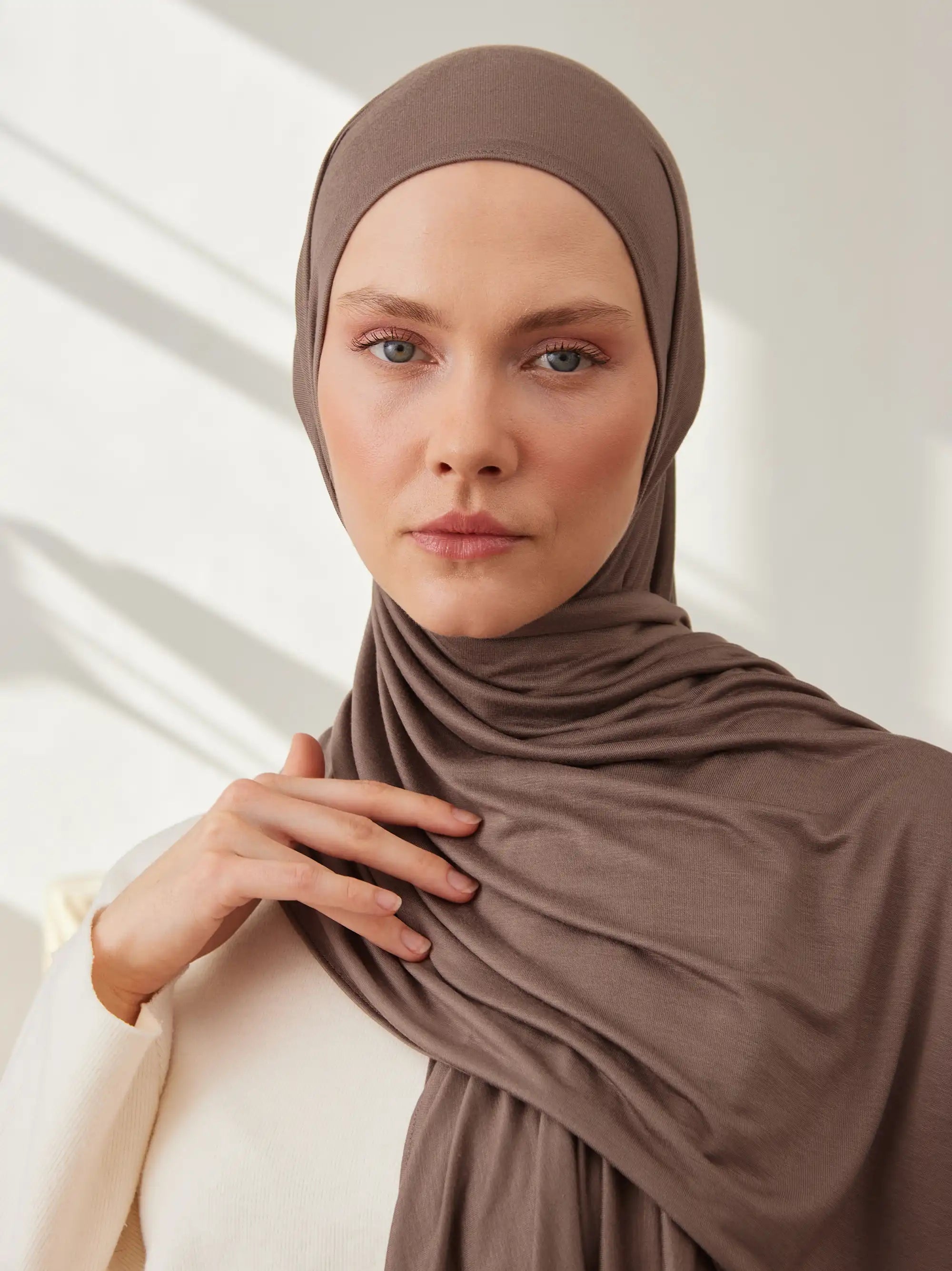 Küçük Premium Jersey Şal - Çöl Tozu
