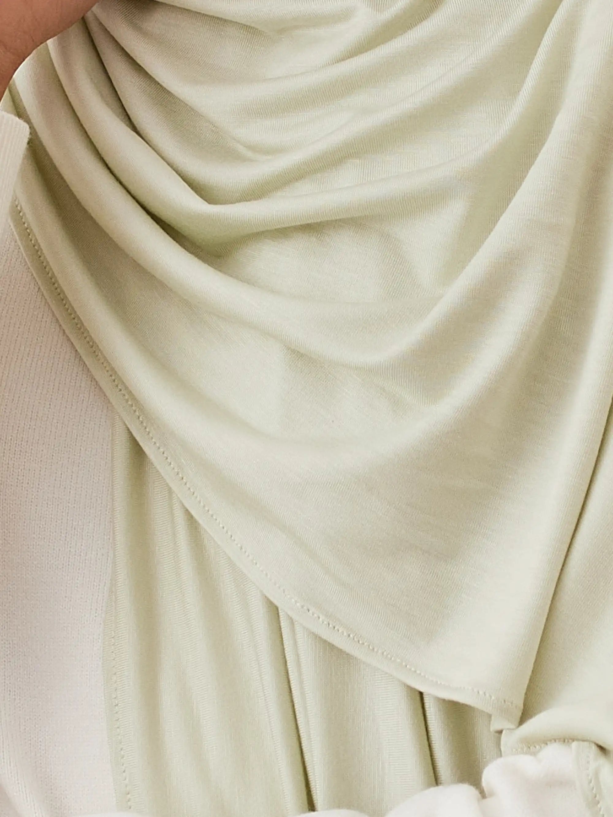 Küçük Premium Jersey Şal - Lime Krem