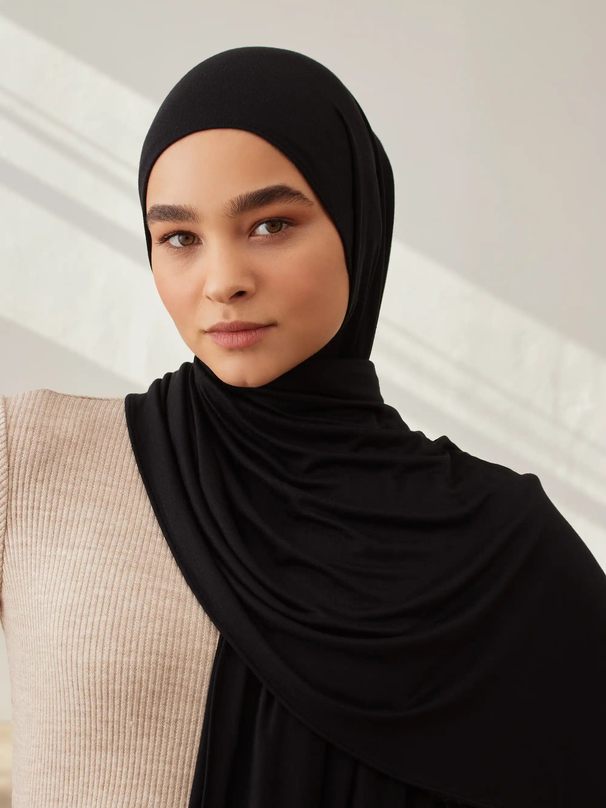 Premium Jersey Şal - Siyah