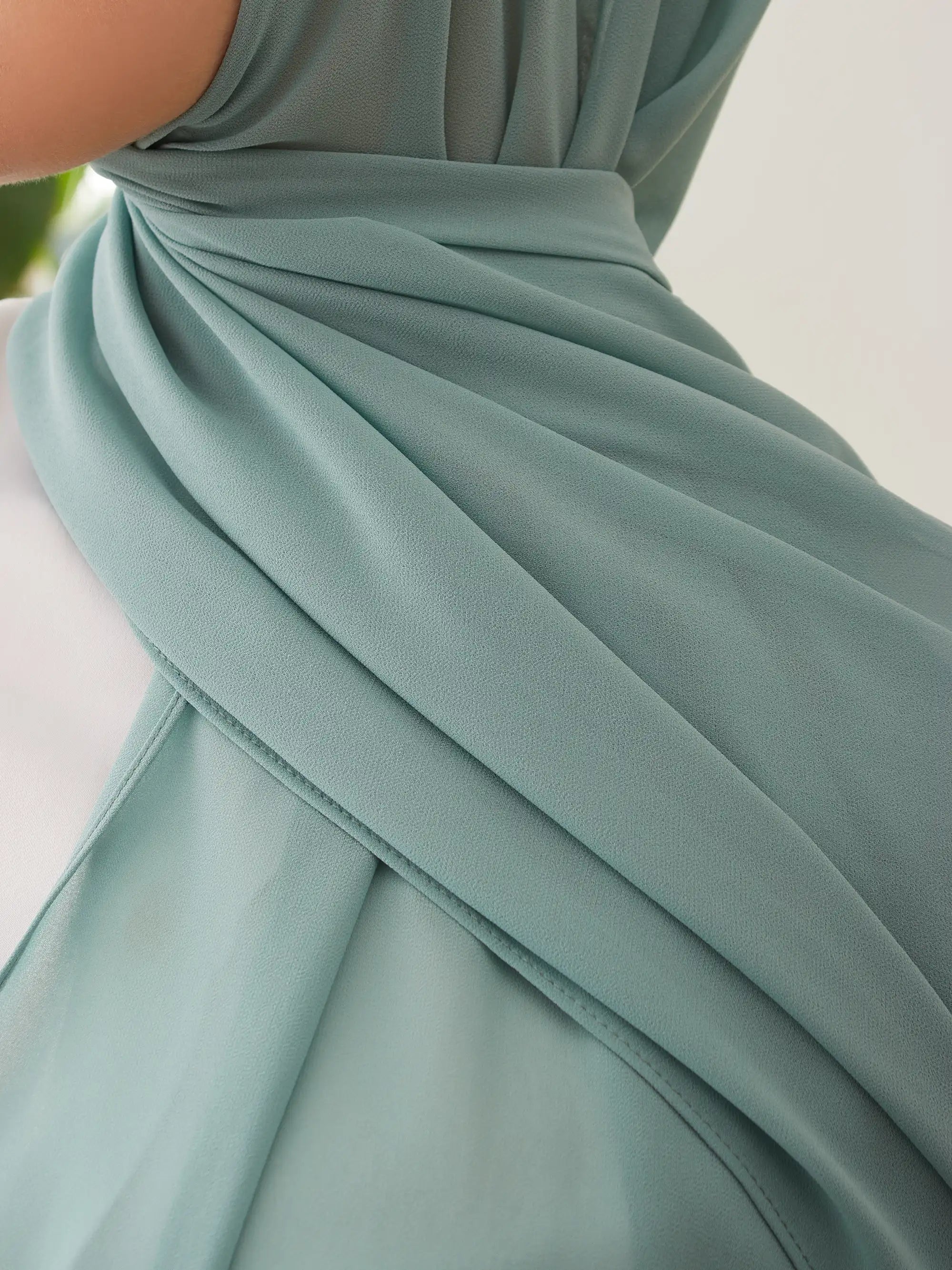 Küçük Luxury Şifon Şal - Mint