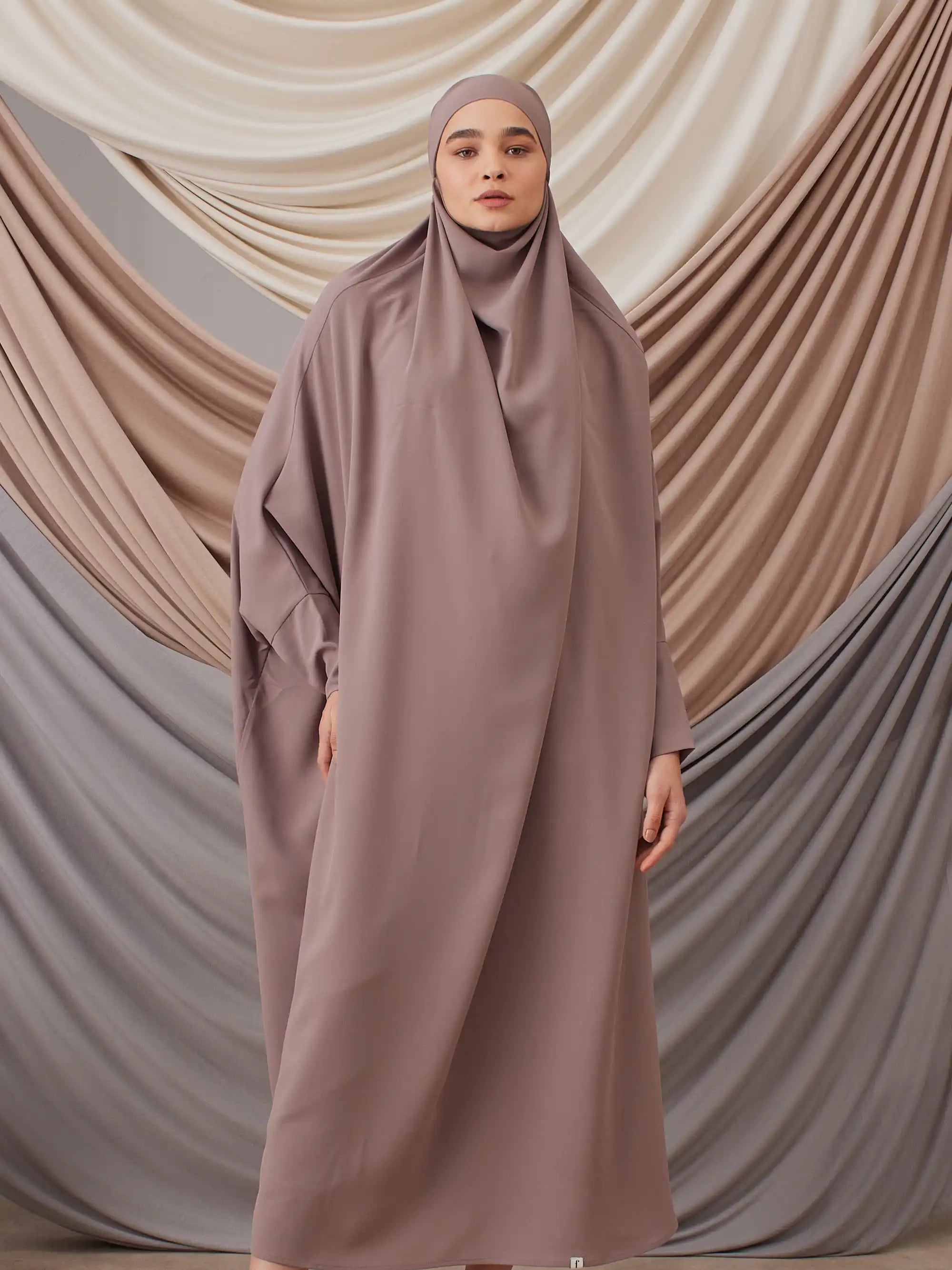 Luxury Namaz Elbisesi - Koyu Vizon