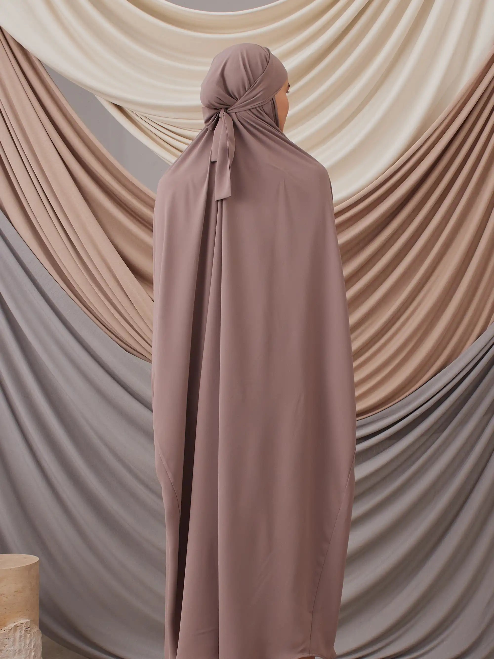 Luxury Namaz Elbisesi - Koyu Vizon