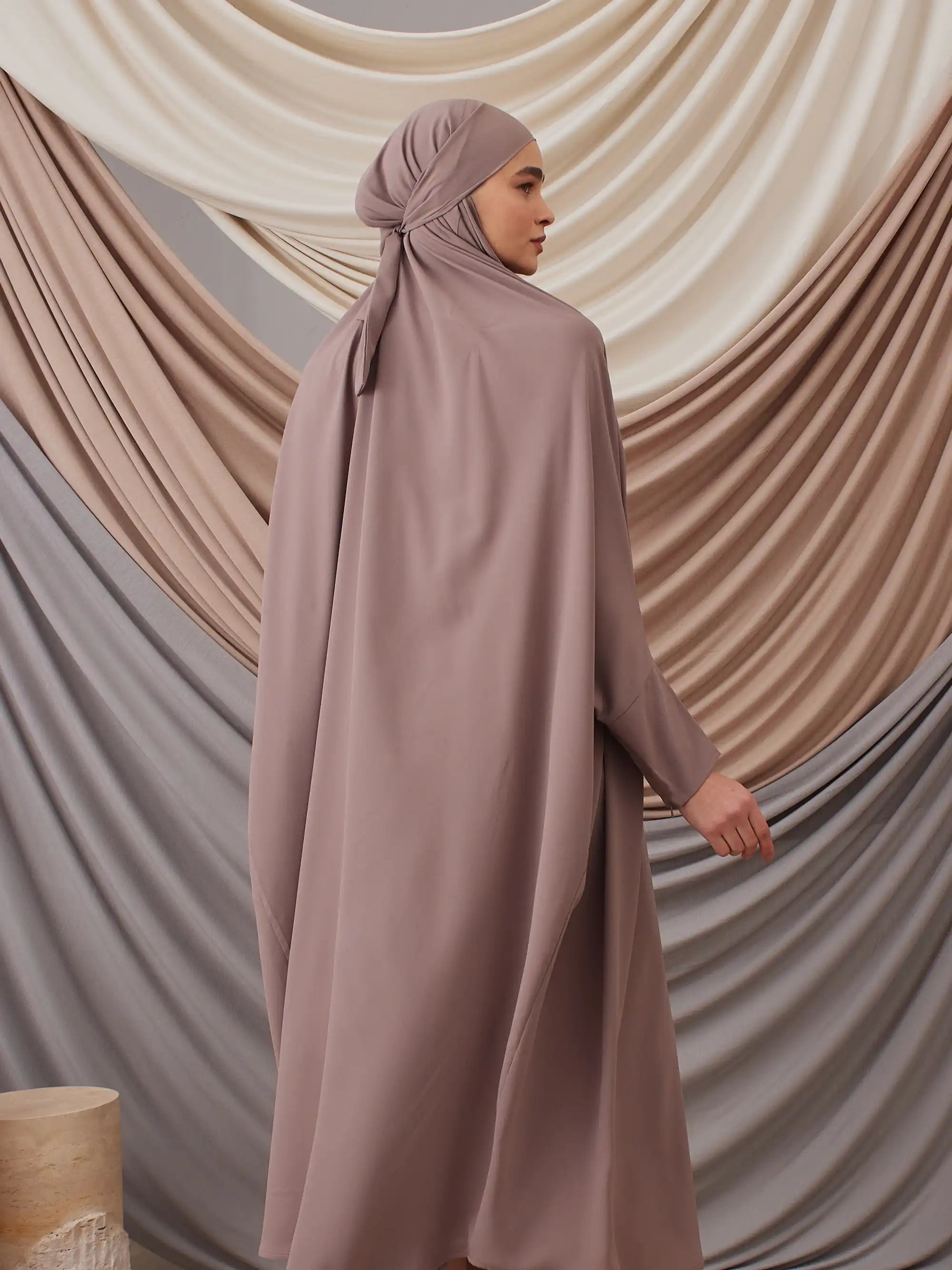 Luxury Namaz Elbisesi - Koyu Vizon