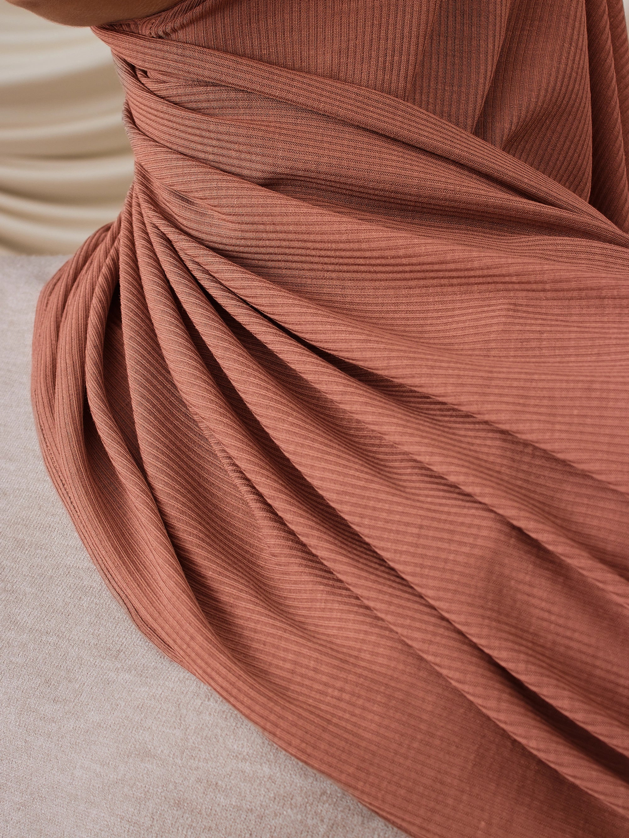 Pratik Bambu Fitili Şal - Vintage Gül