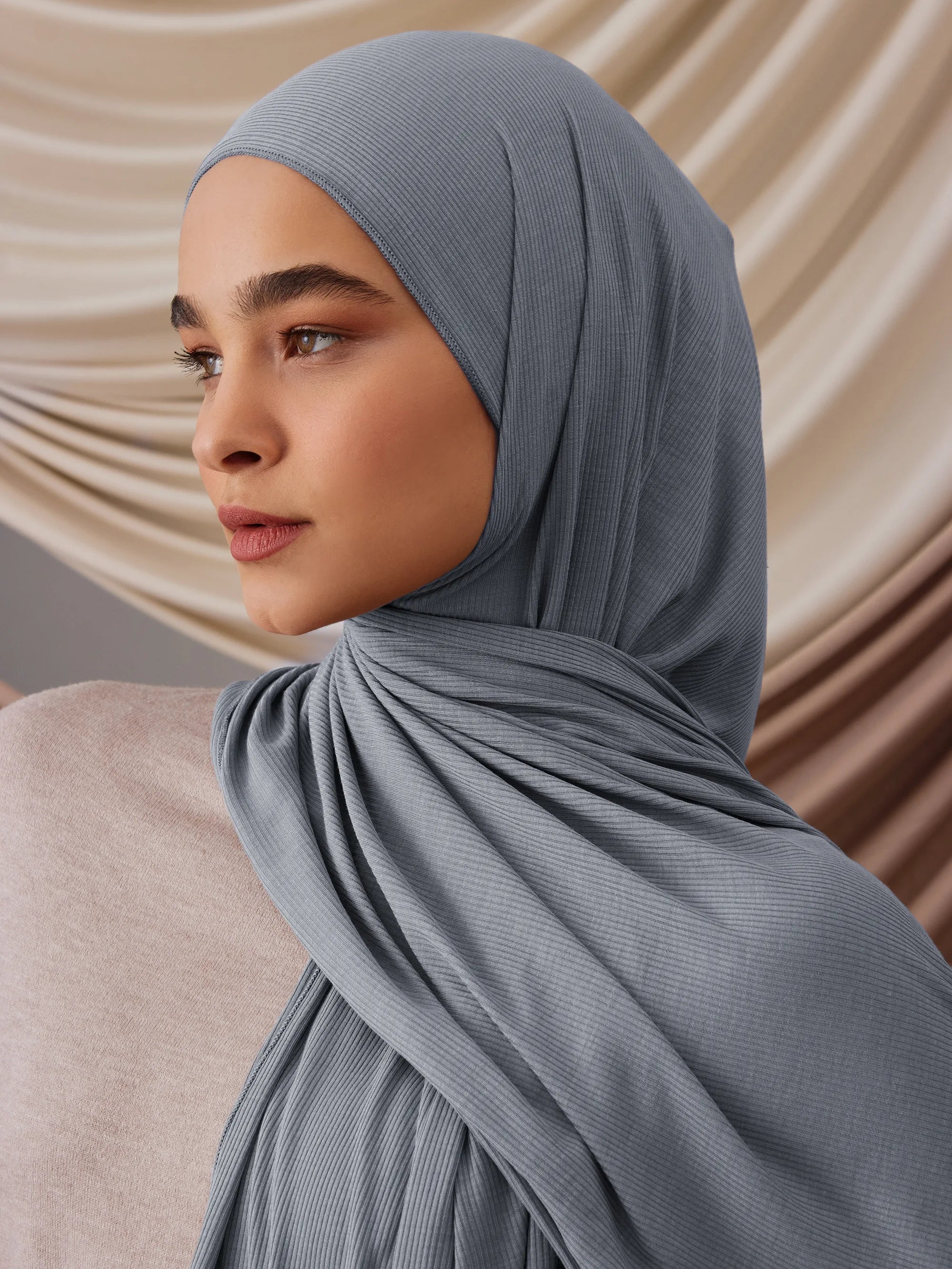 Küçük Bambu Fitili Şal - Vintage Kot