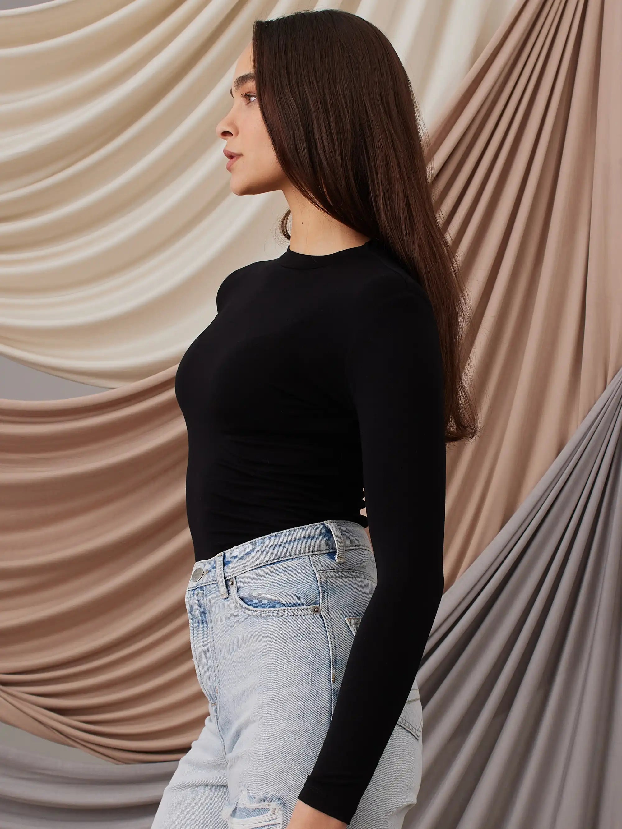 Uzun Kollu İç Body - Siyah