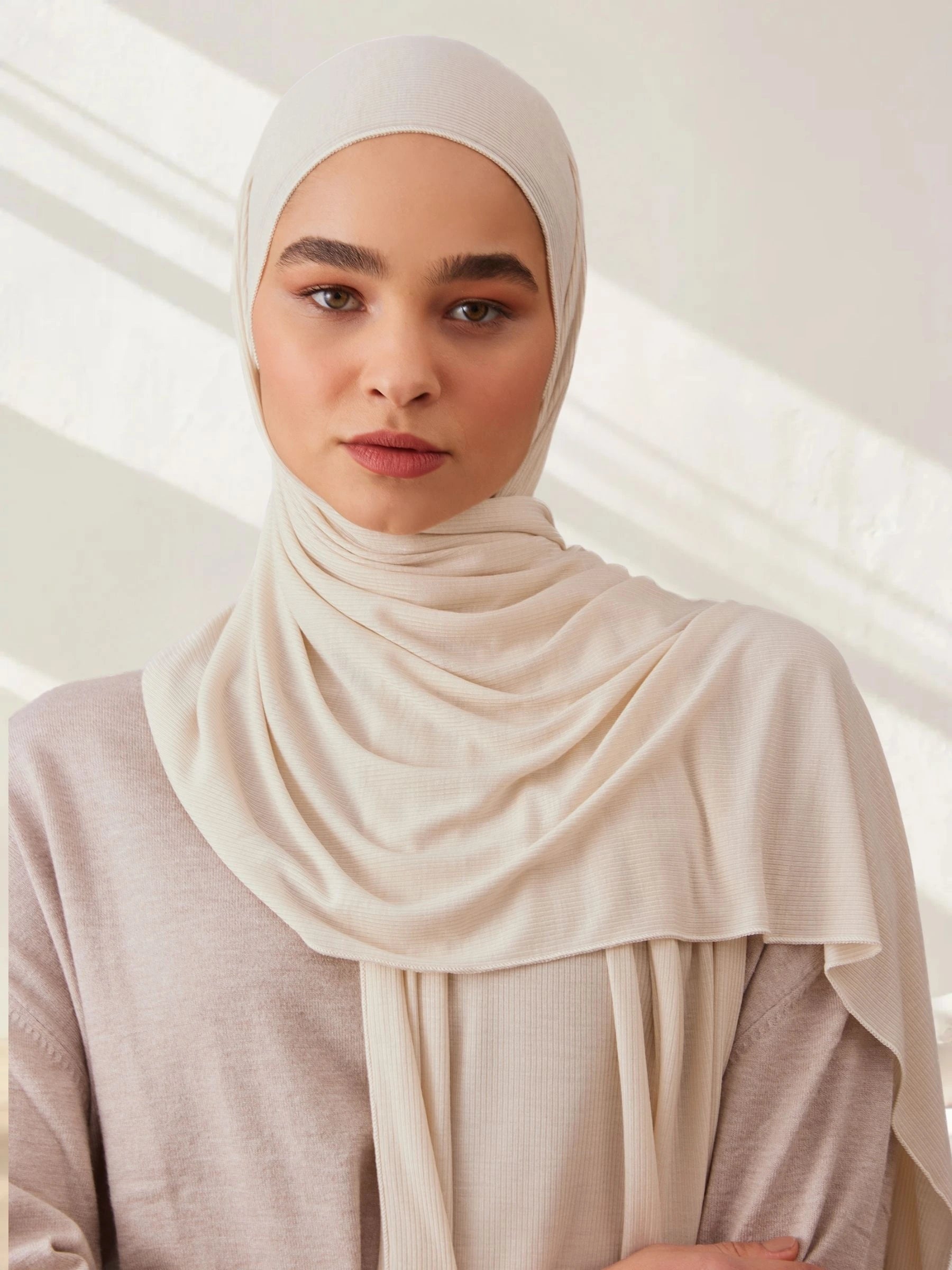 Bambu Fitili Şal - Kırık Beyaz