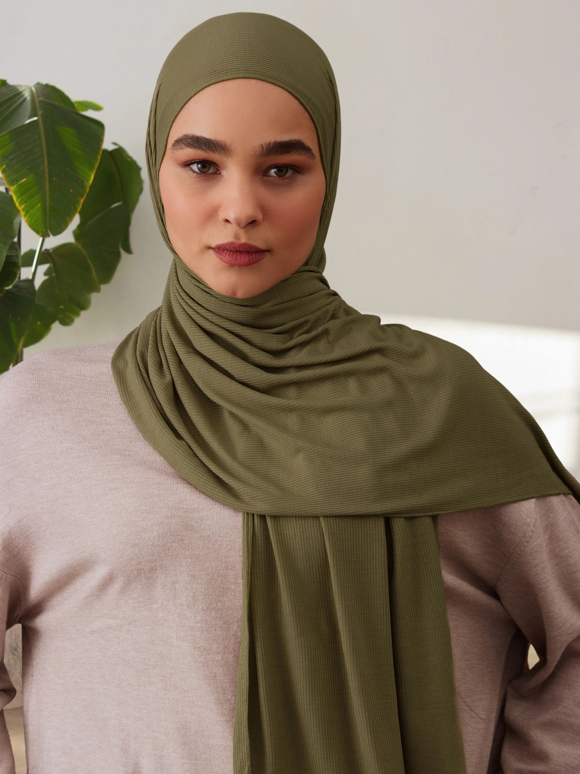 Bambu Fitili Şal - Olivin