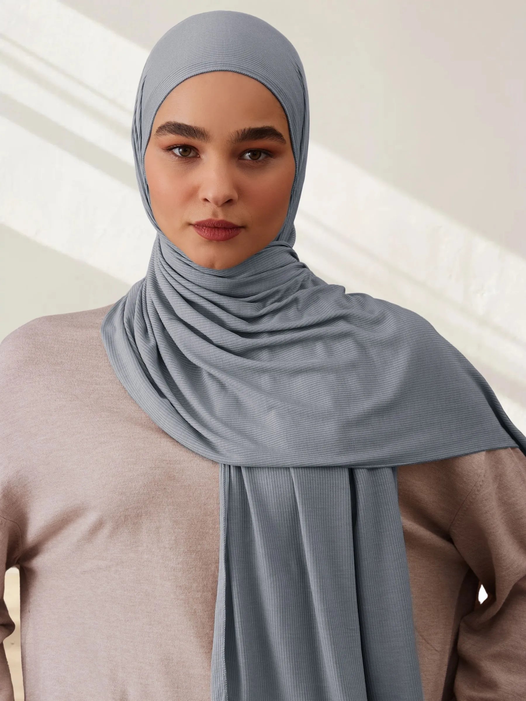 Bambu Fitili Şal - Vintage Kot