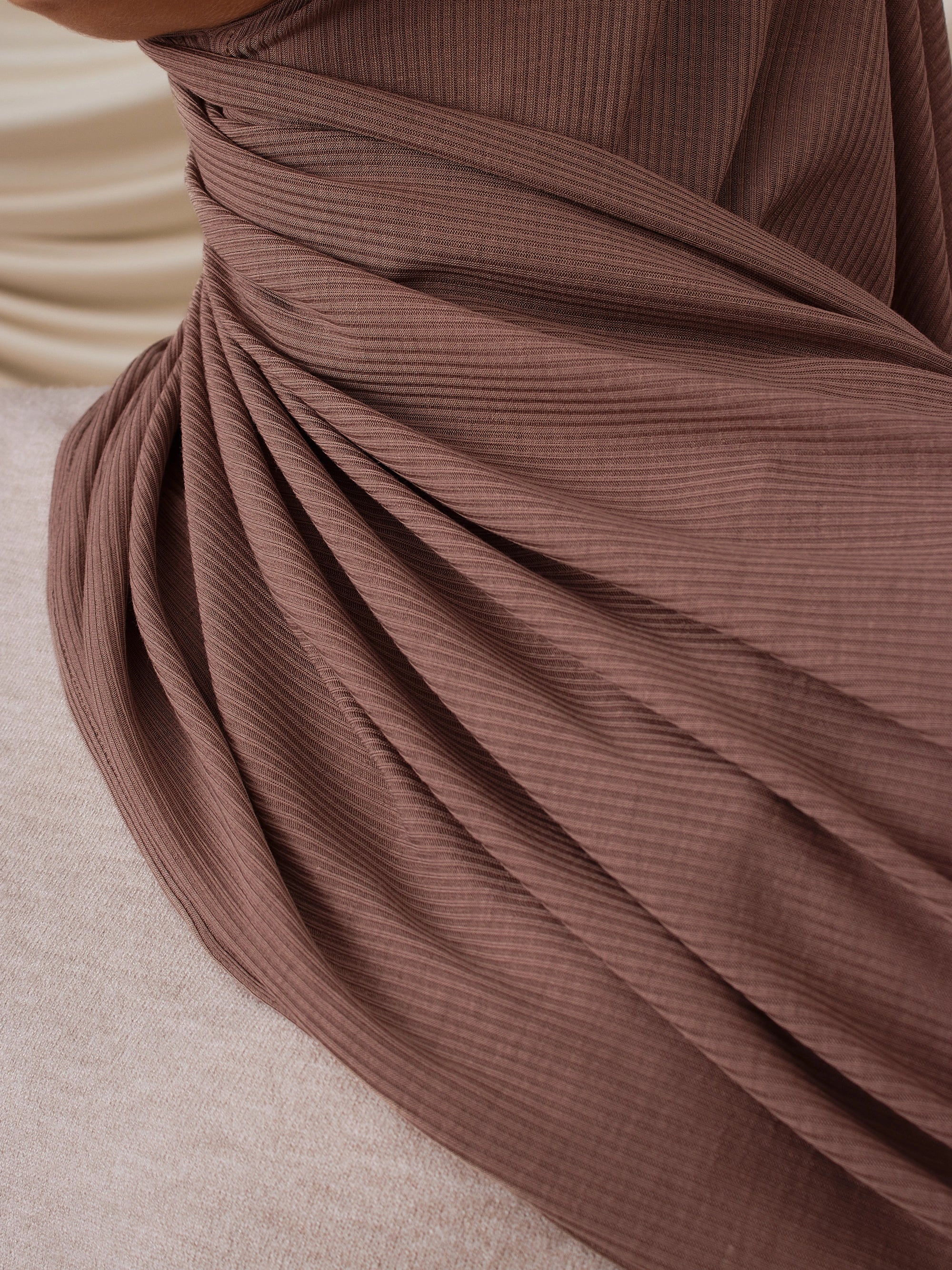 Pratik Bambu Fitili Şal - Gül Kurusu