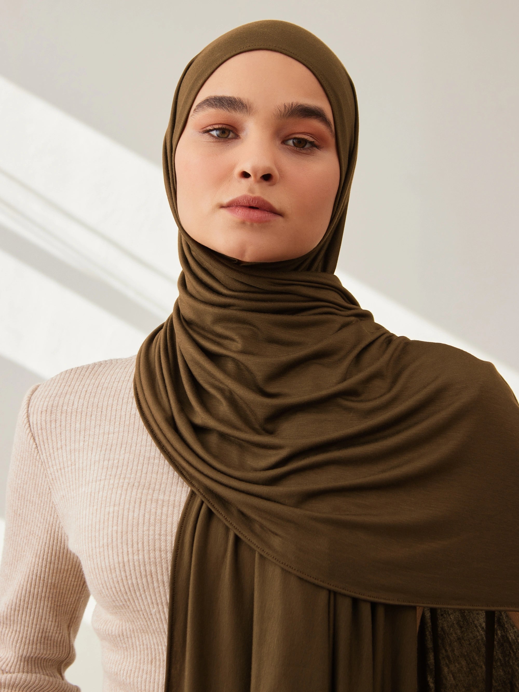 Premium Jersey Şal - Toprak