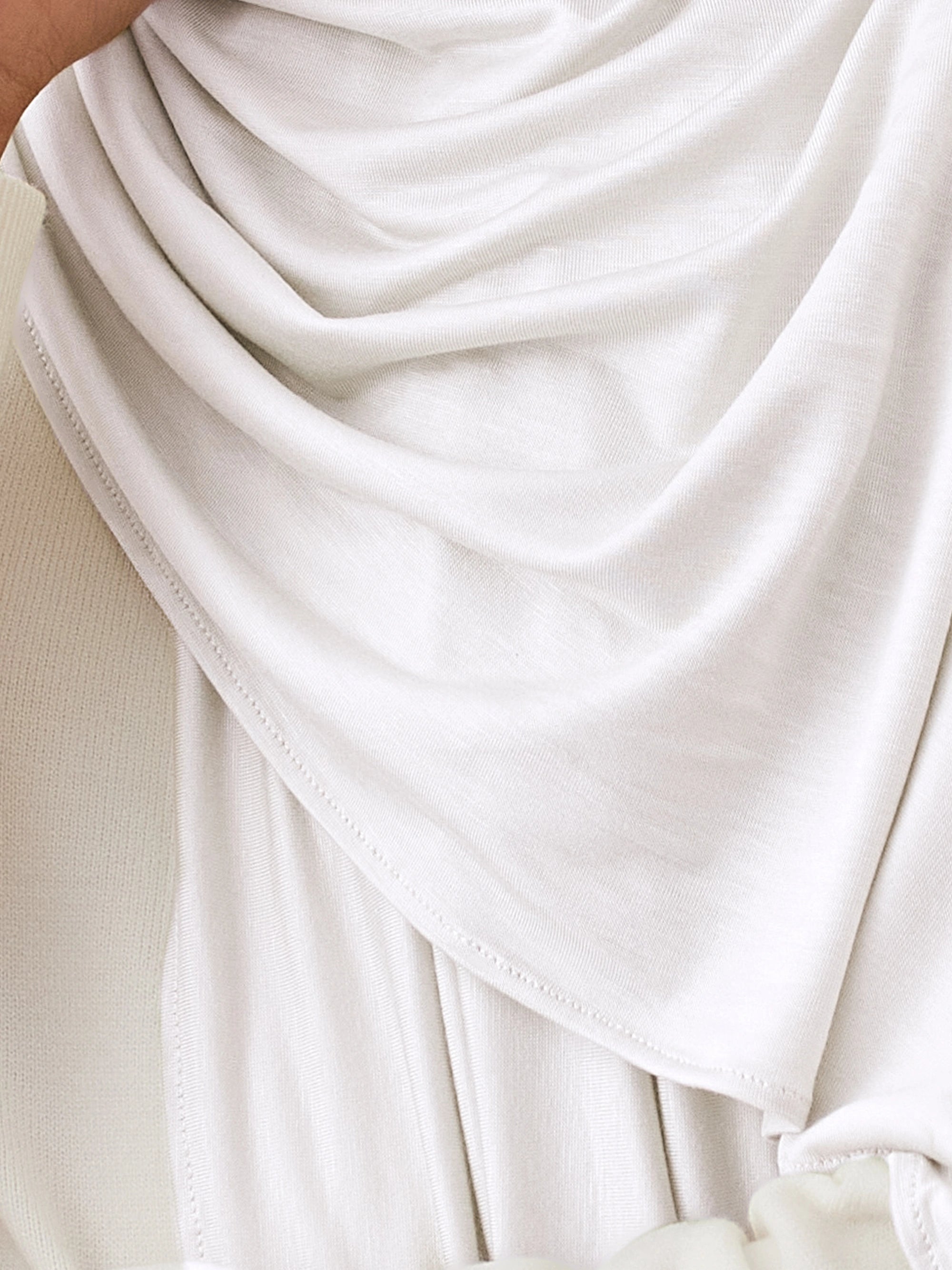 Premium Jersey Şal - Beyaz