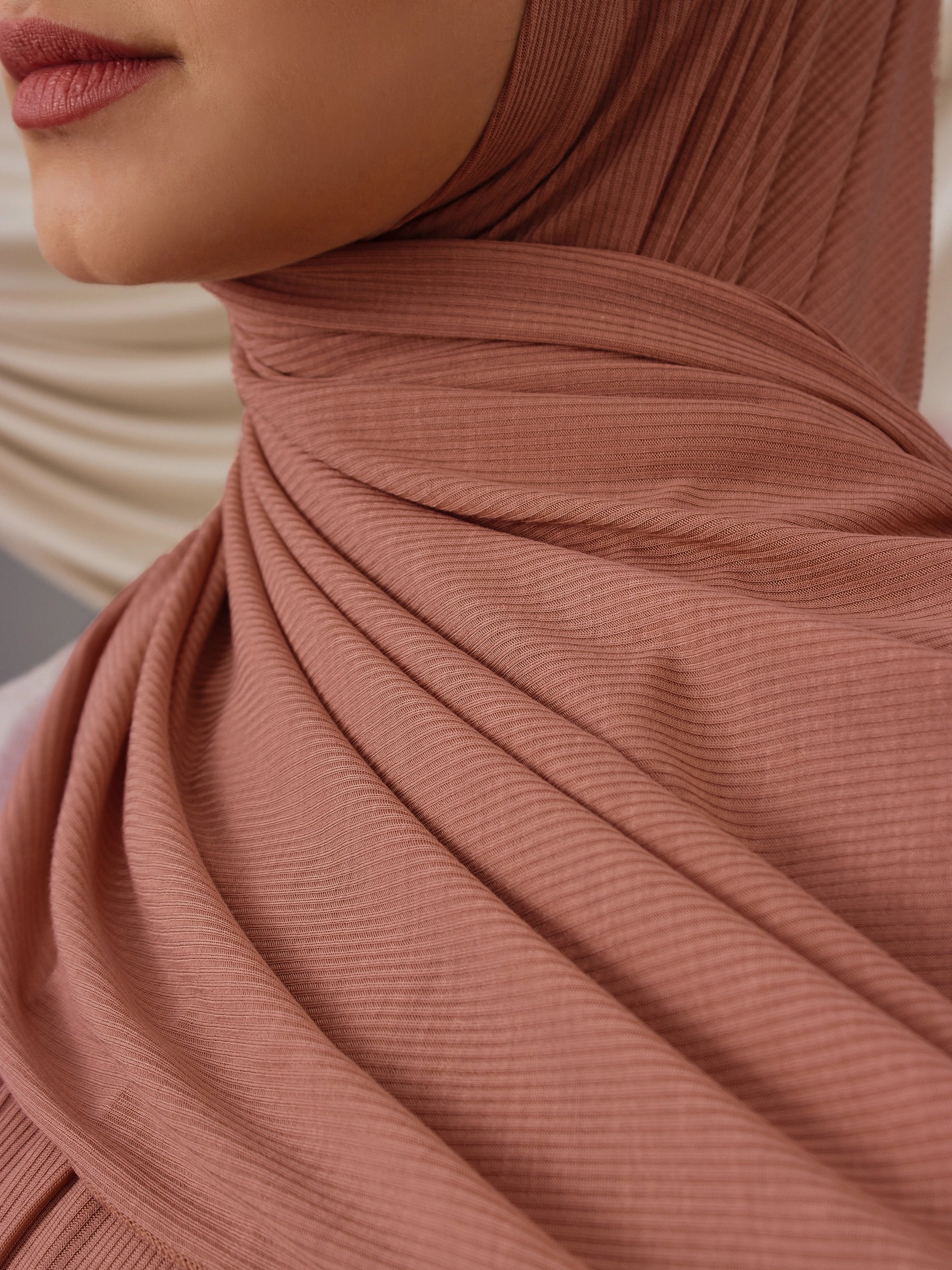 Küçük Bambu Fitili Şal - Vintage Gül