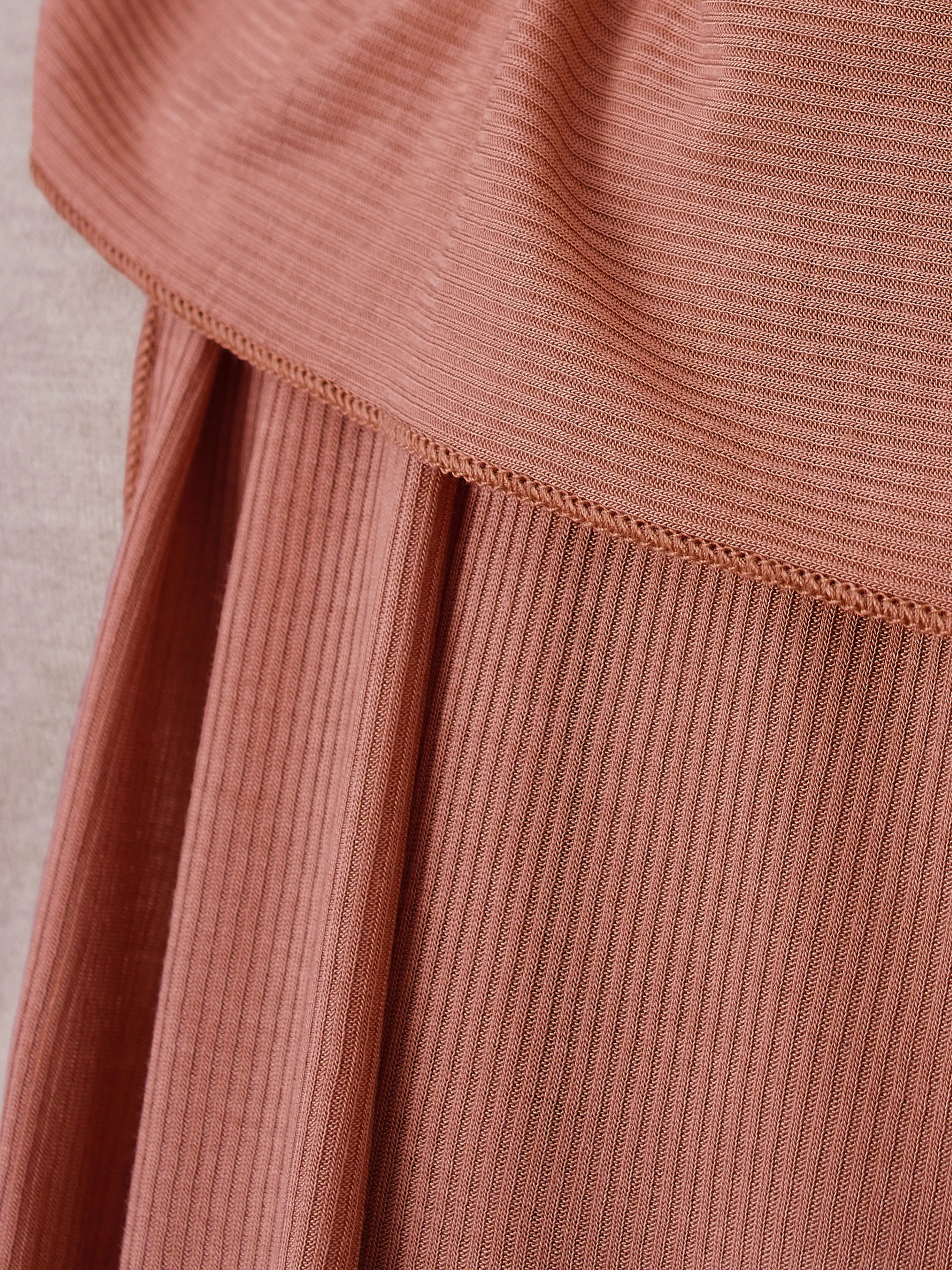 Küçük Bambu Fitili Şal - Vintage Gül